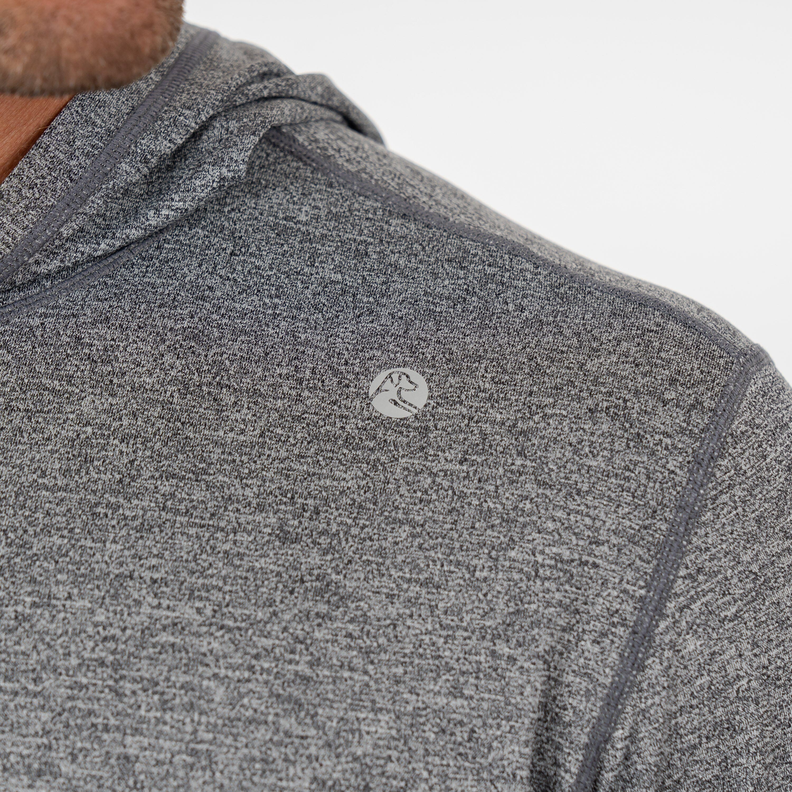 Blitz Tech Hoodie | Heather - Middie Grey/White - Image 5