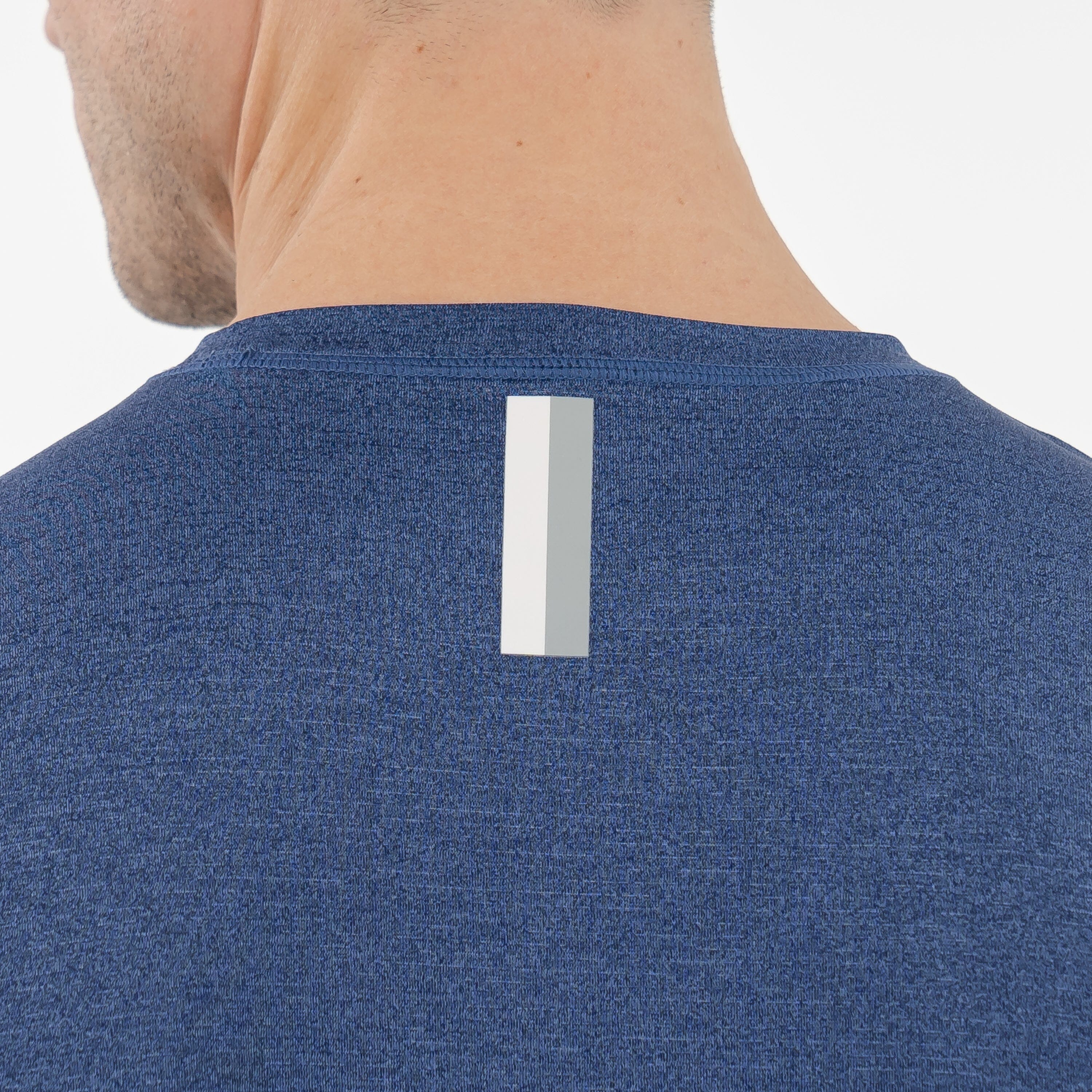 Blitz Tech Long Sleeve Tee | Heather - Deep Navy/Short Stop Blue - Image 2