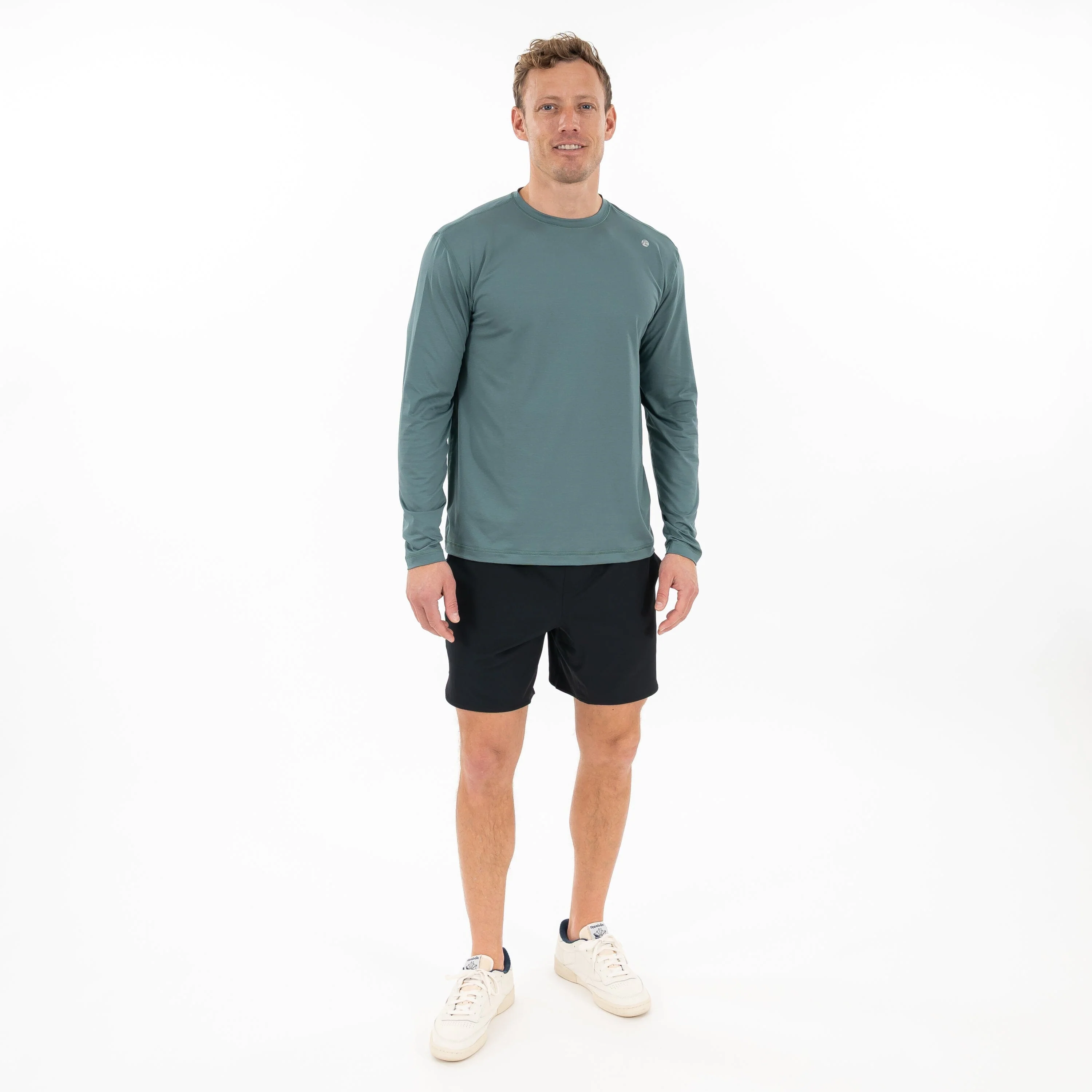 Blitz Tech Long Sleeve Tee | Heather - Jungle Green/Dusty Pine - Image 5