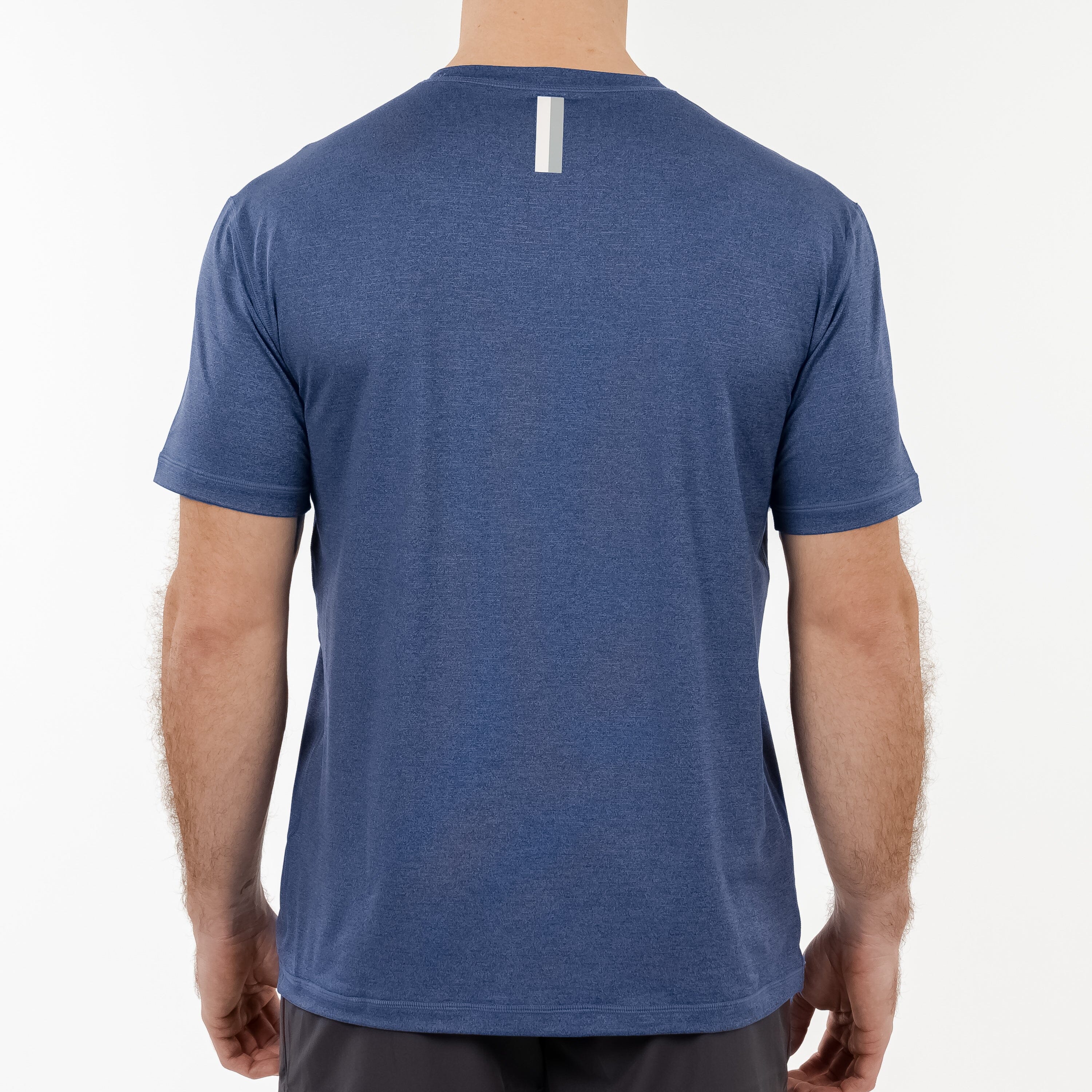 Blitz Tech Tee | Heather - Deep Navy/Short Stop Blue - Image 3