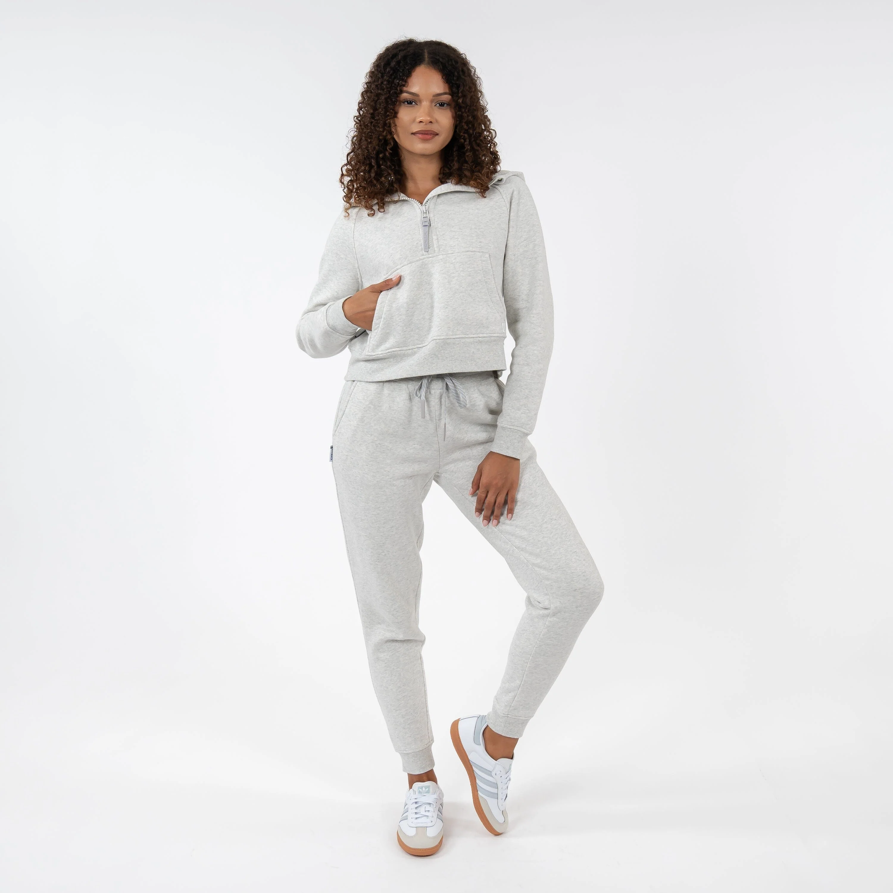 Clarity Half-Zip Hoodie | Heather - Ivory - Image 10
