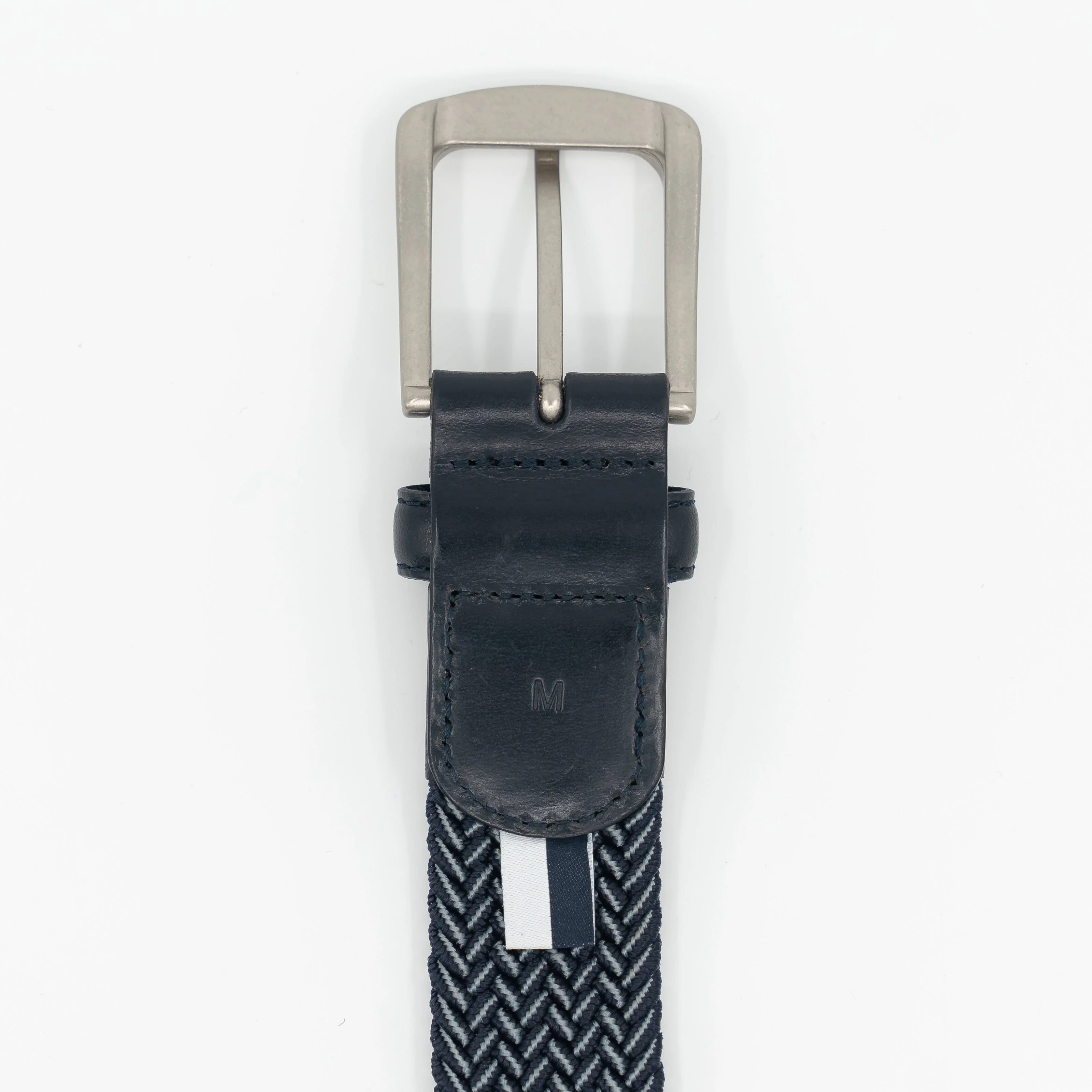 Flex Stretch Belt | The Two Color Weave - Fleet Navy/Thunder Grey - Image 4