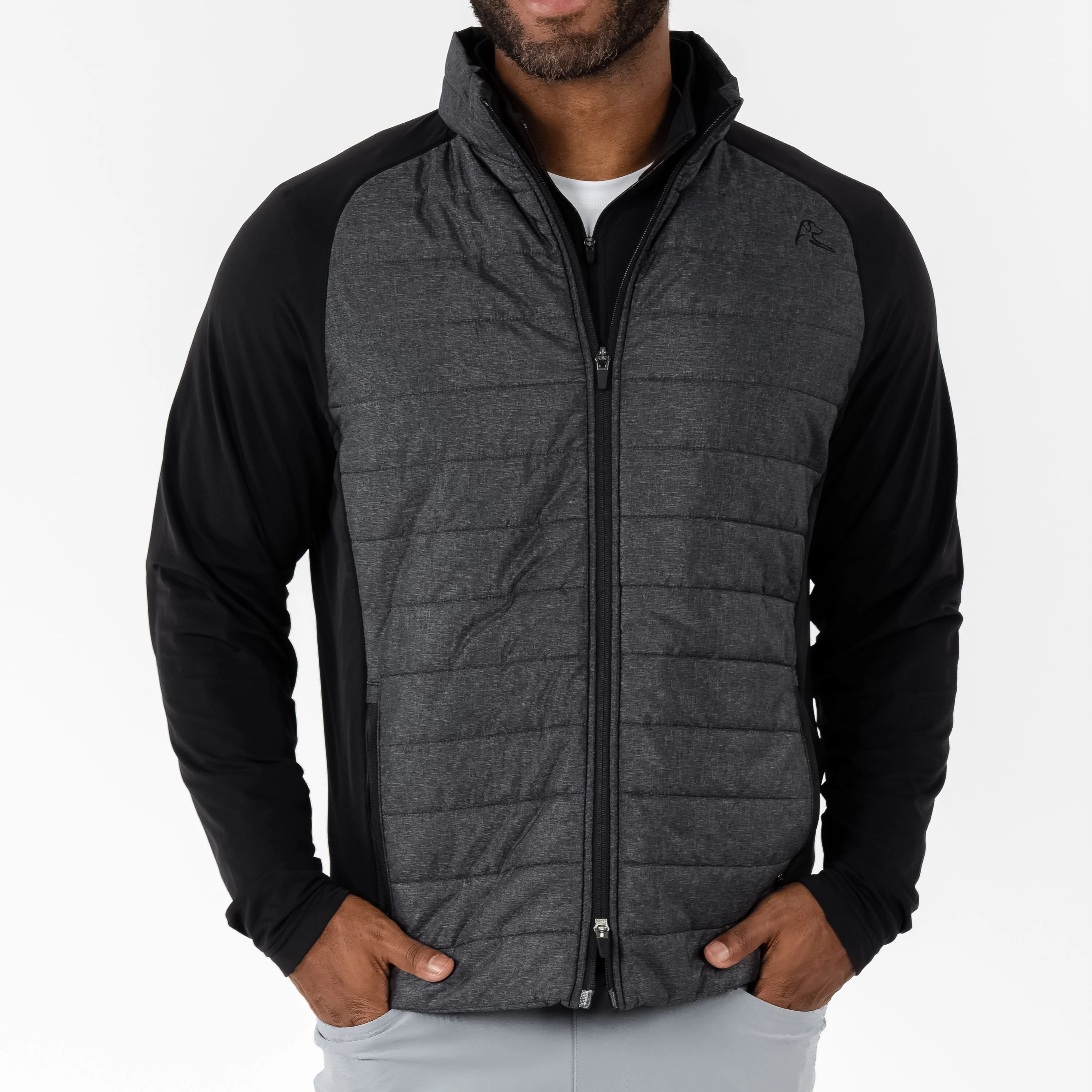 Fulton Hybrid Jacket | Heather - Black/White - Image 2