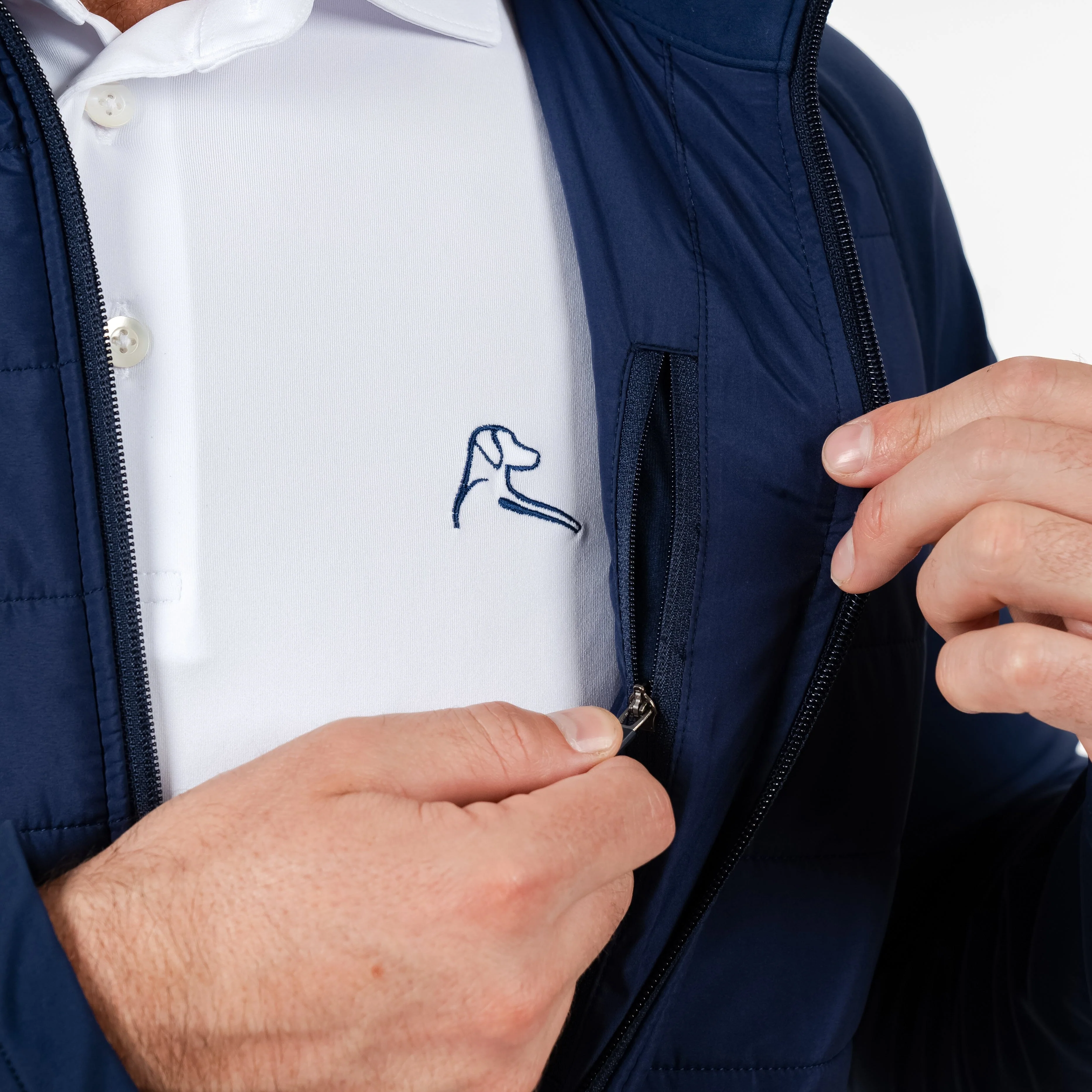 Fulton Hybrid Jacket | Solid - Fleet Navy - Image 6