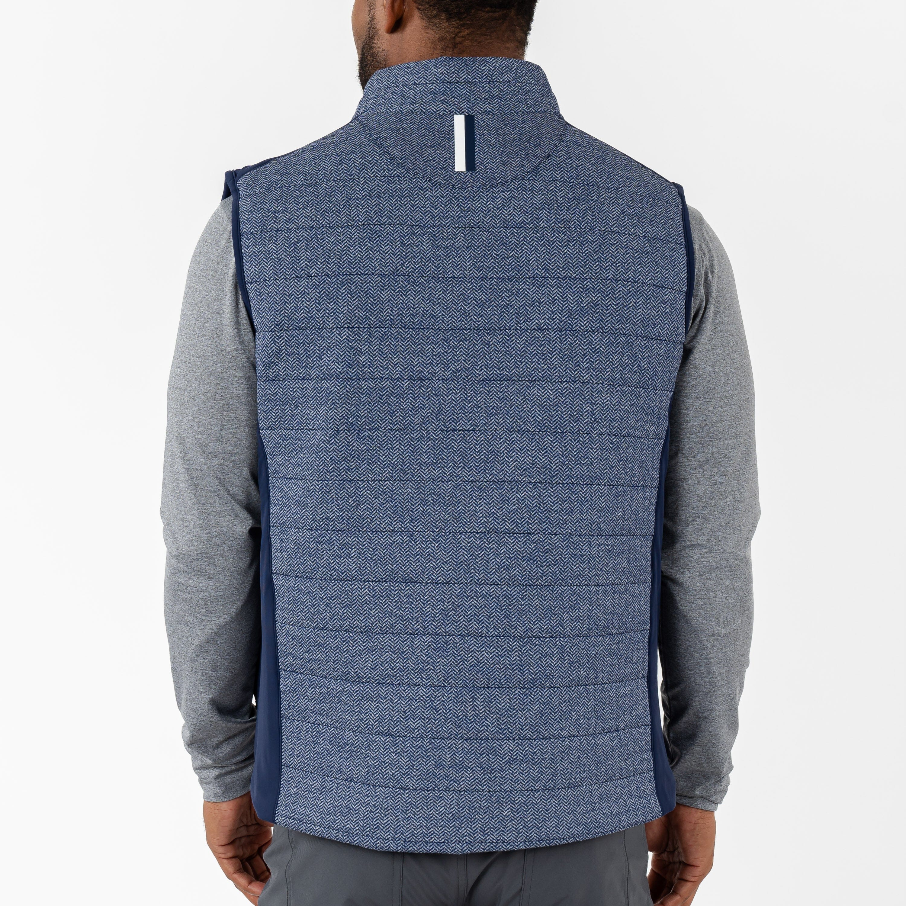 Fulton Performance Vest | The Herringbone - Fleet Navy/White - Image 3