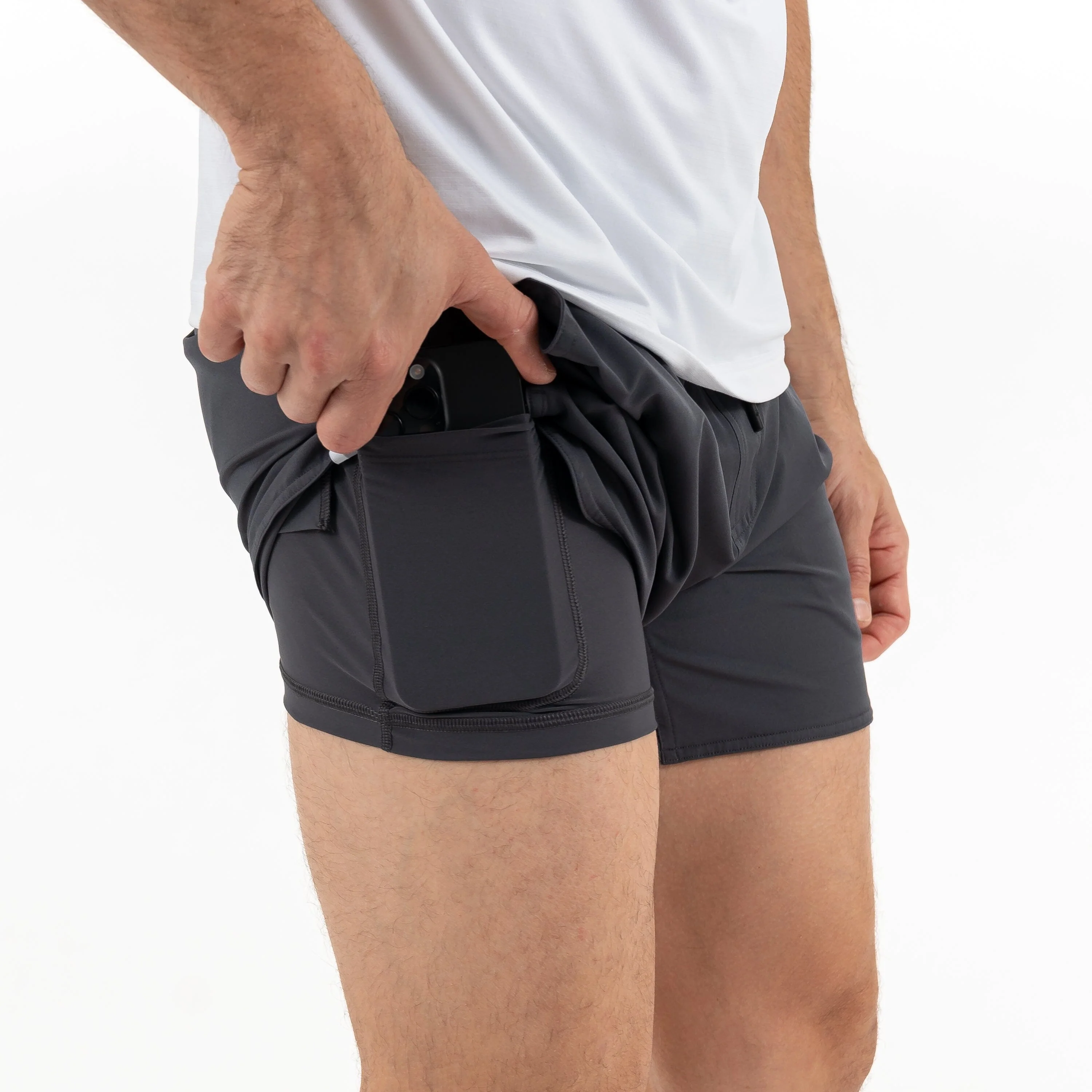 Grit Gym Short - 5" | Solid - Graphite Grey - Image 4