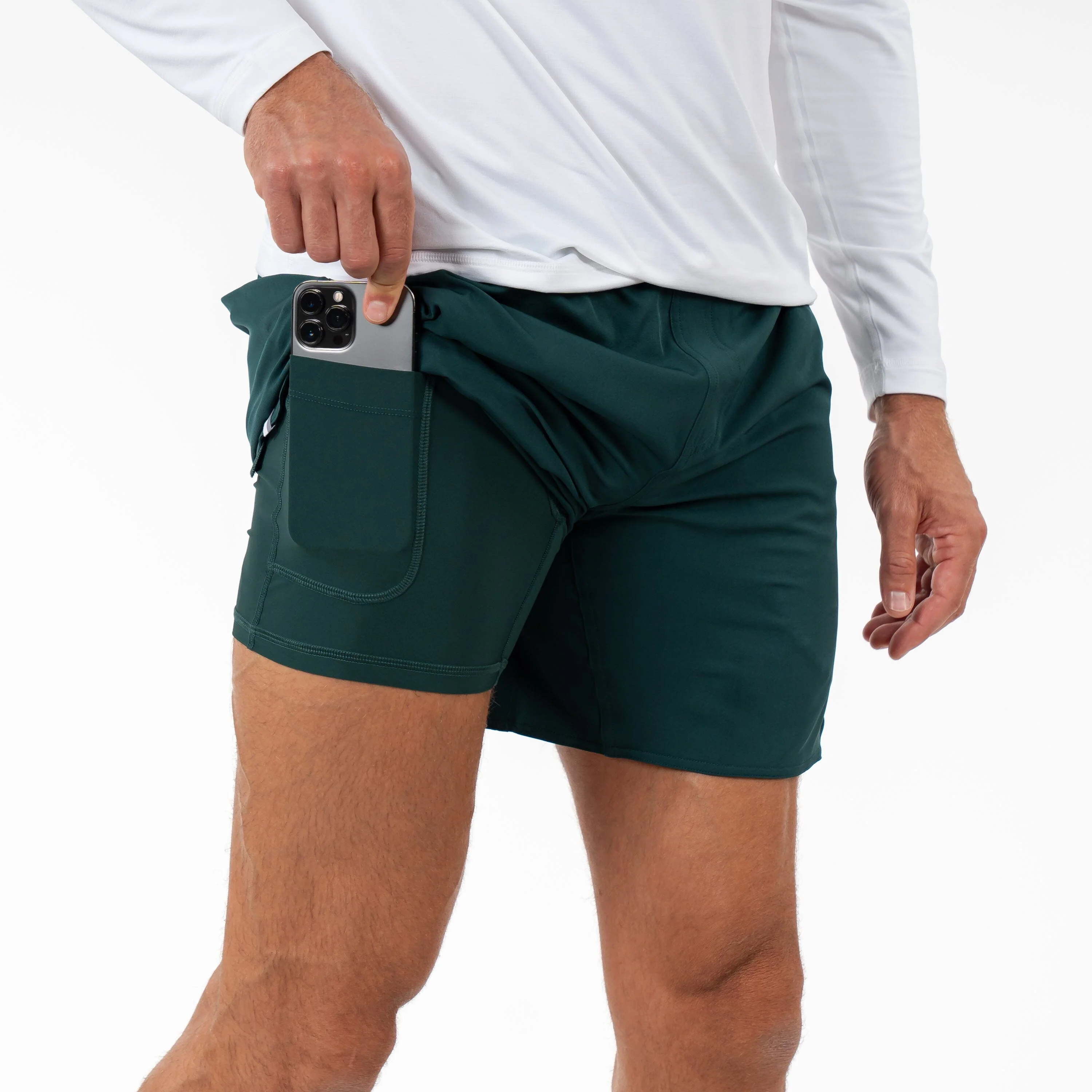 Grit Gym Short - 7" | Solid - Ponderosa Green - Image 3