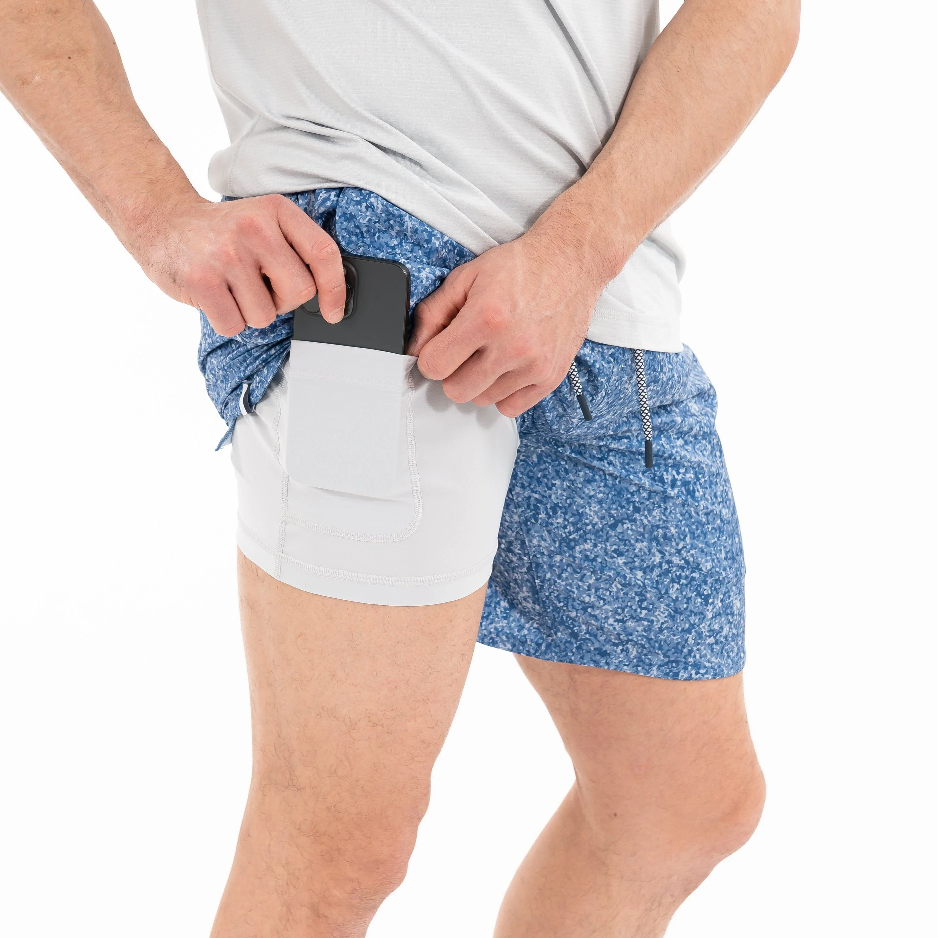 Grit Gym Short - 7" | The Haze - Short Stop Blue/Short Stop Blue - Image 5
