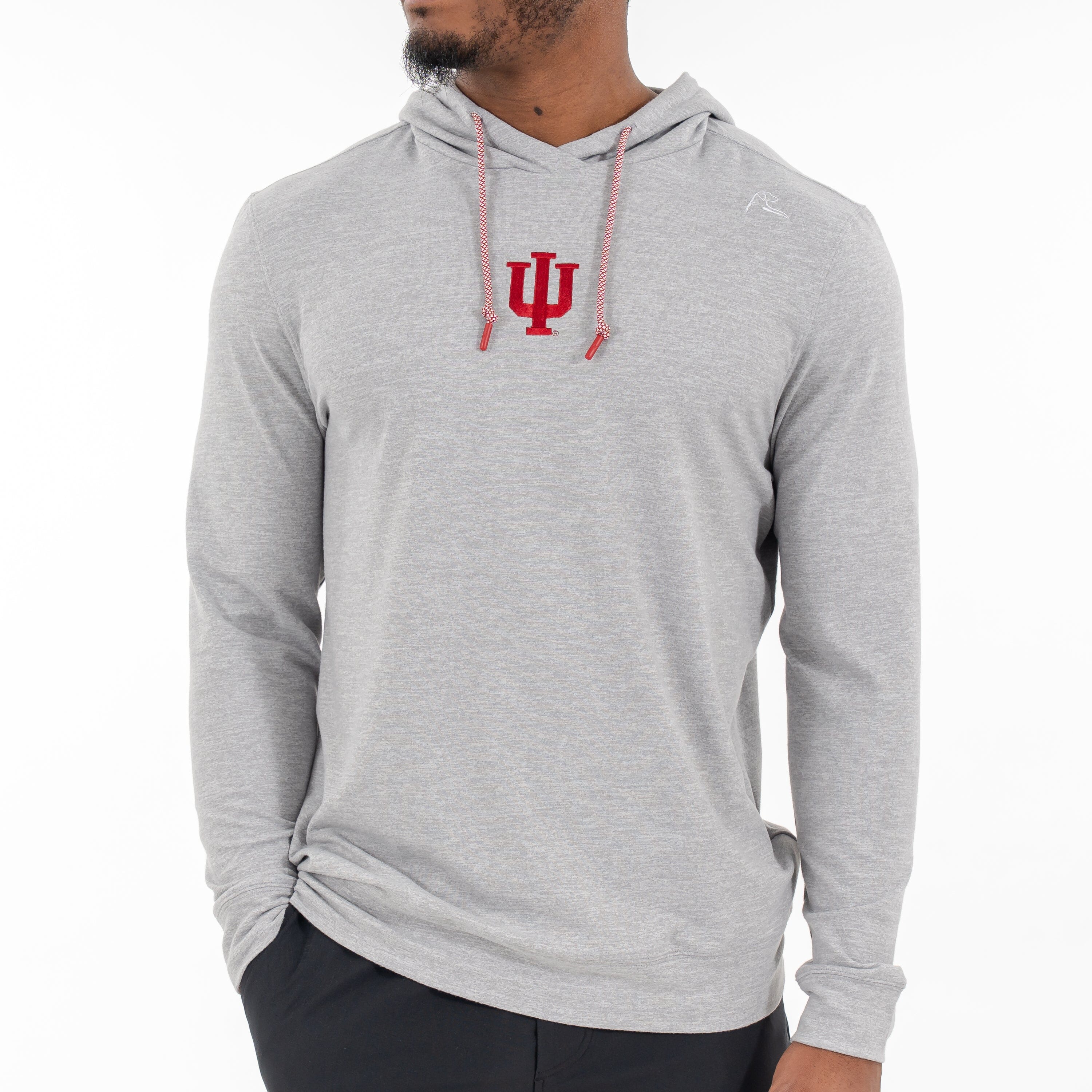 Hesi Collegiate Hoodie - Indiana | Heather - Stainless Steel/White - Indiana - 1