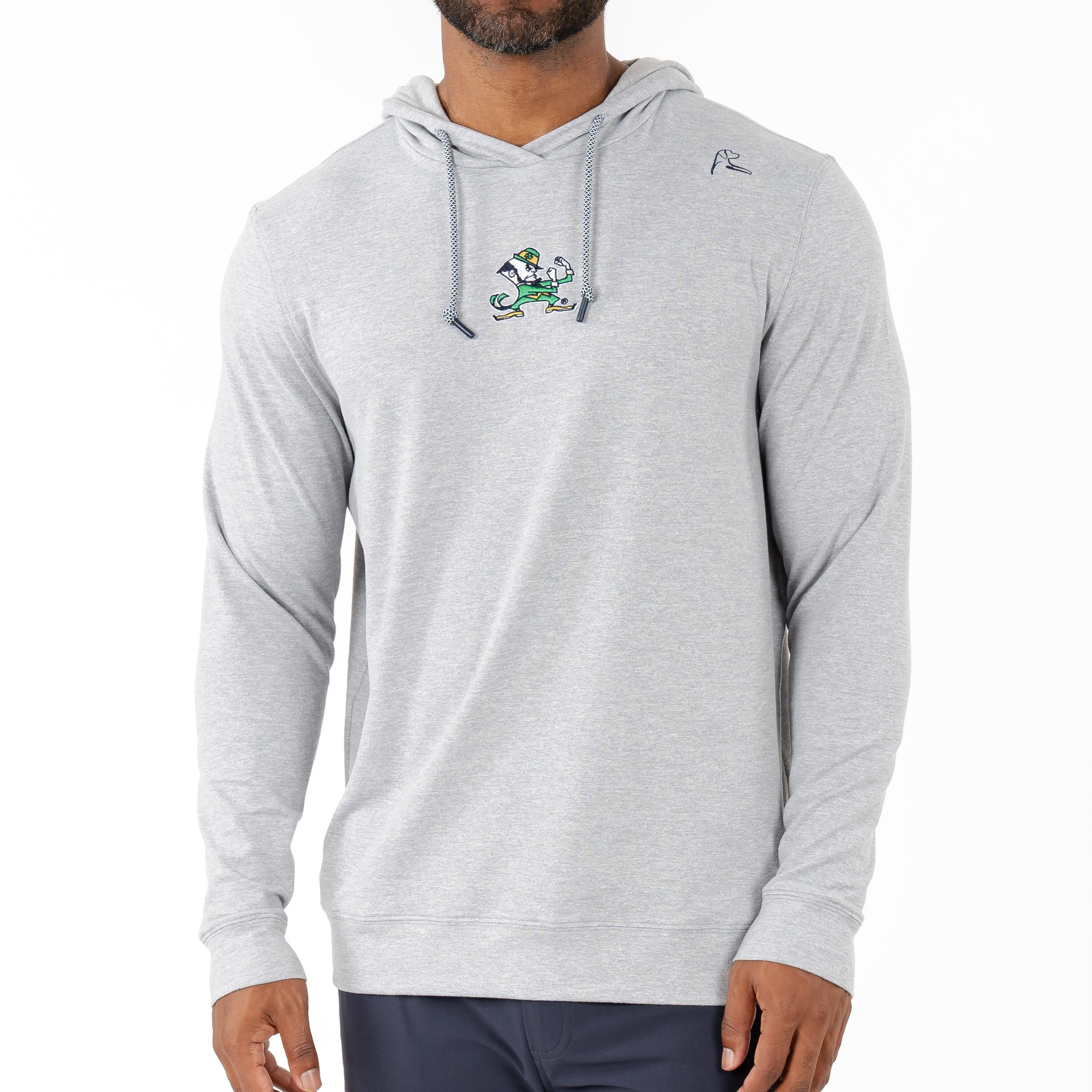 Hesi Collegiate Hoodie - Notre Dame | Heather - Stainless Steel/White - Notre Dame - 1