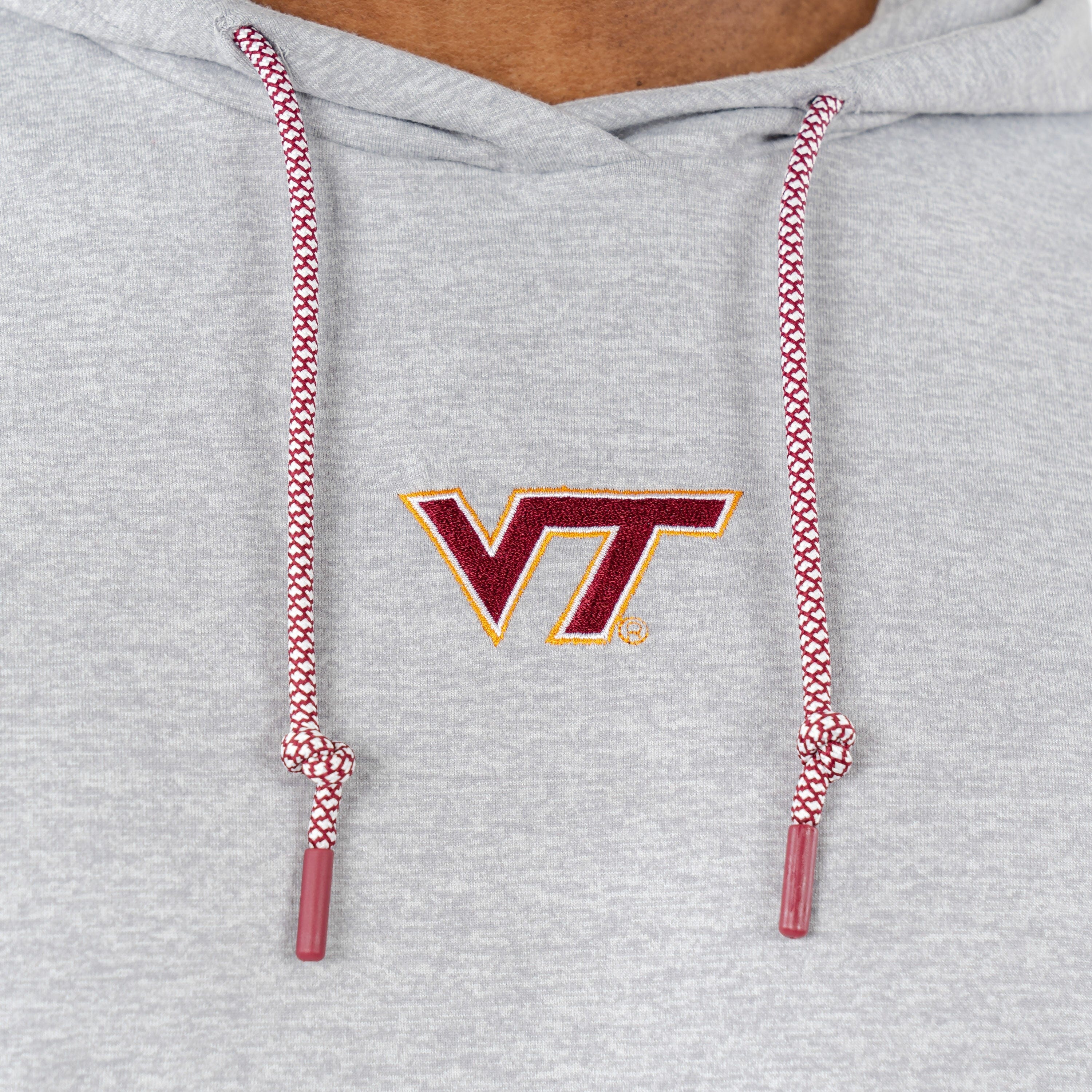 Hesi Collegiate Hoodie - Virginia Tech | Heather - Stainless Steel/White - Virginia Tech - 1 - Image 2