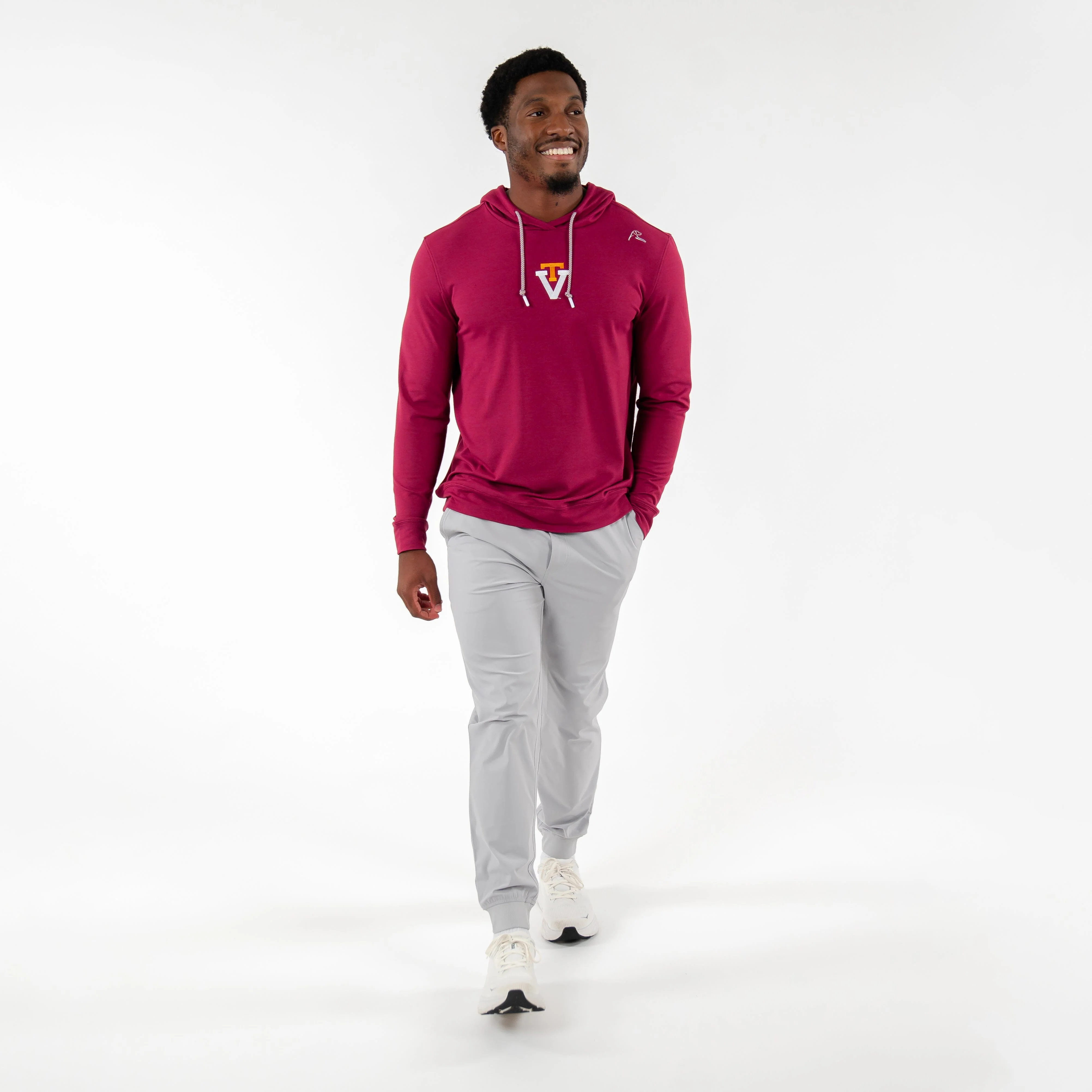 Hesi Collegiate Hoodie - Virginia Tech | Solid - Dark Maroon - Virginia Tech - 1 - Image 3