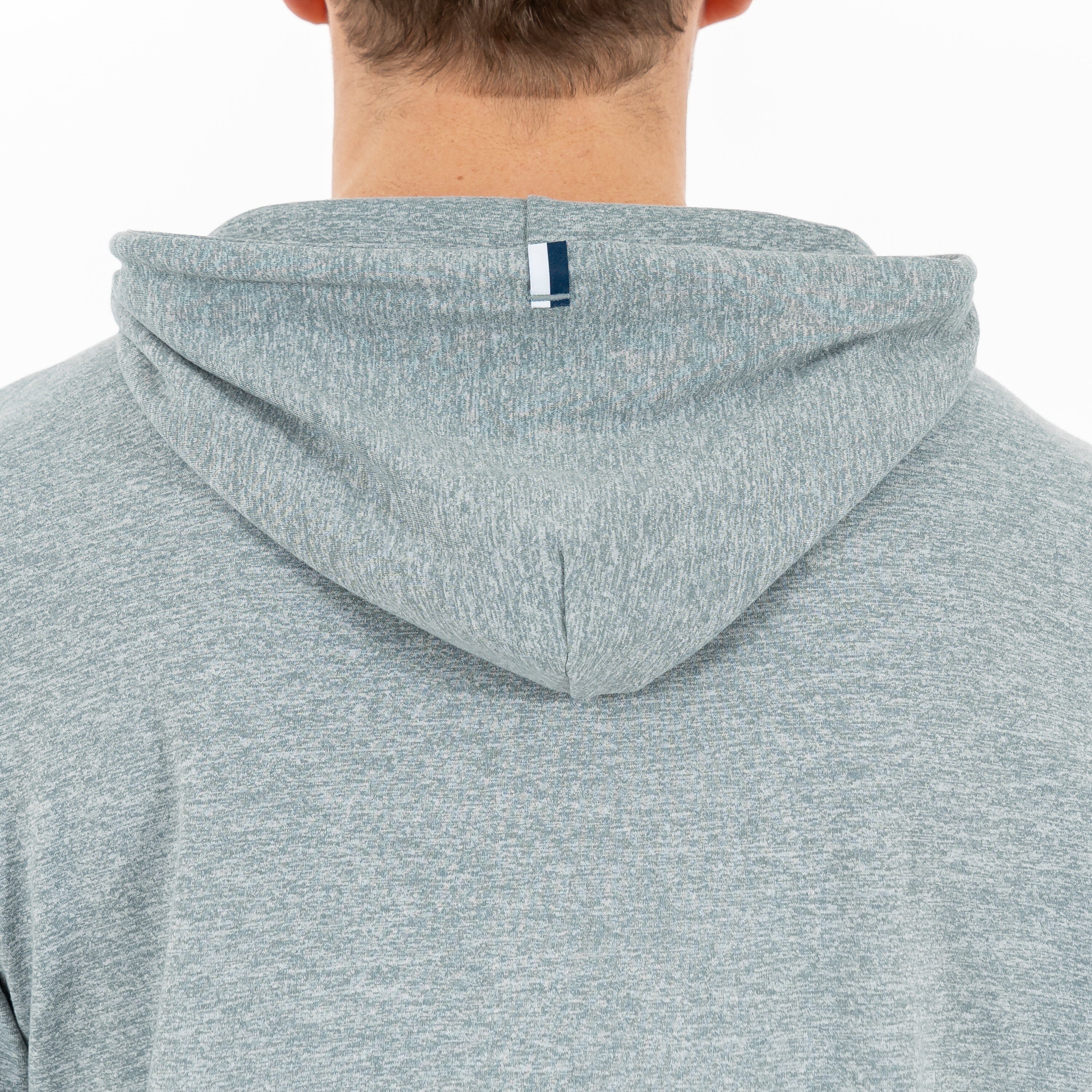 Hesi Performance Hoodie | Heather - Jungle Green/White - Image 2