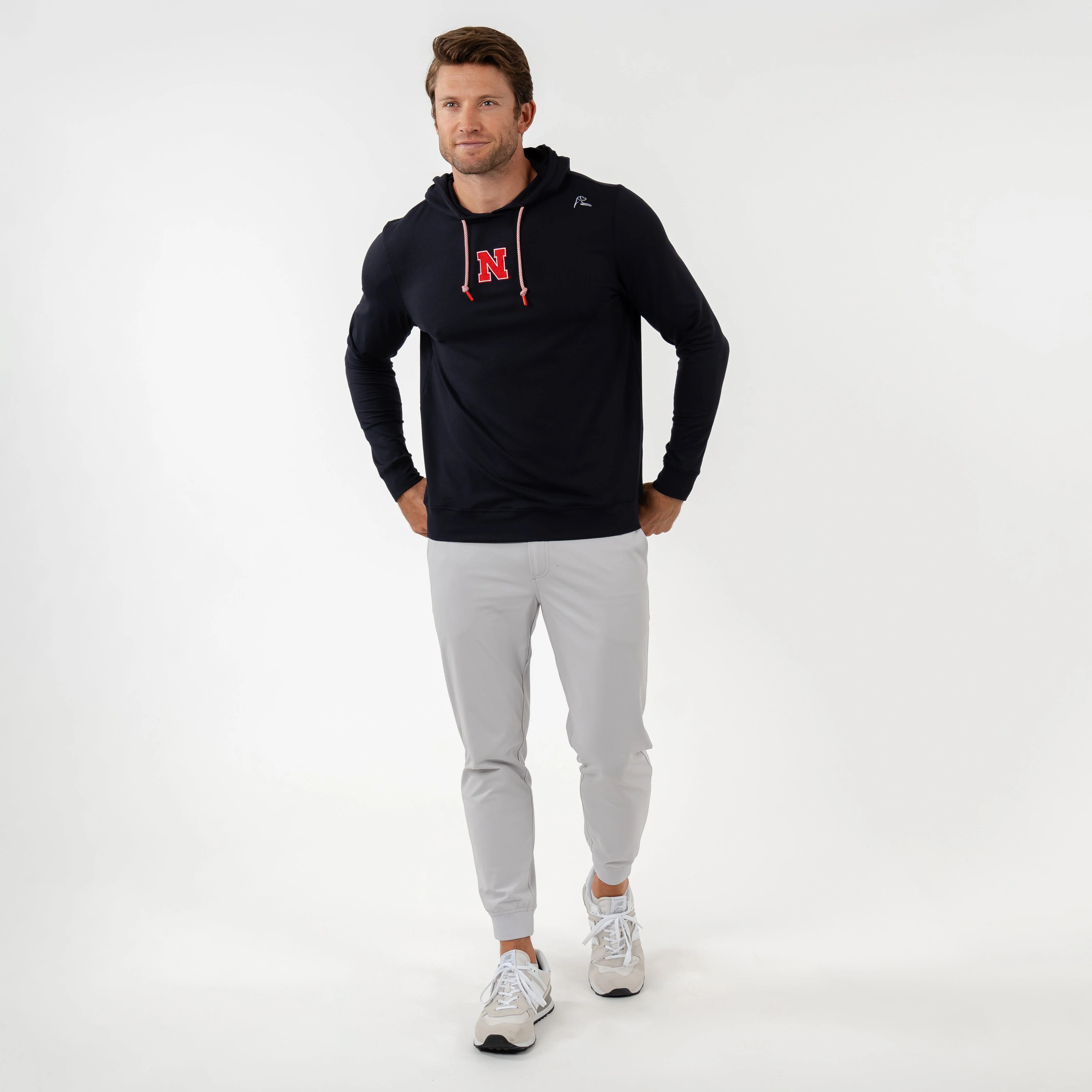 Hesi Collegiate Hoodie - Nebraska | Solid - Black - Nebraska - 1 - Image 3