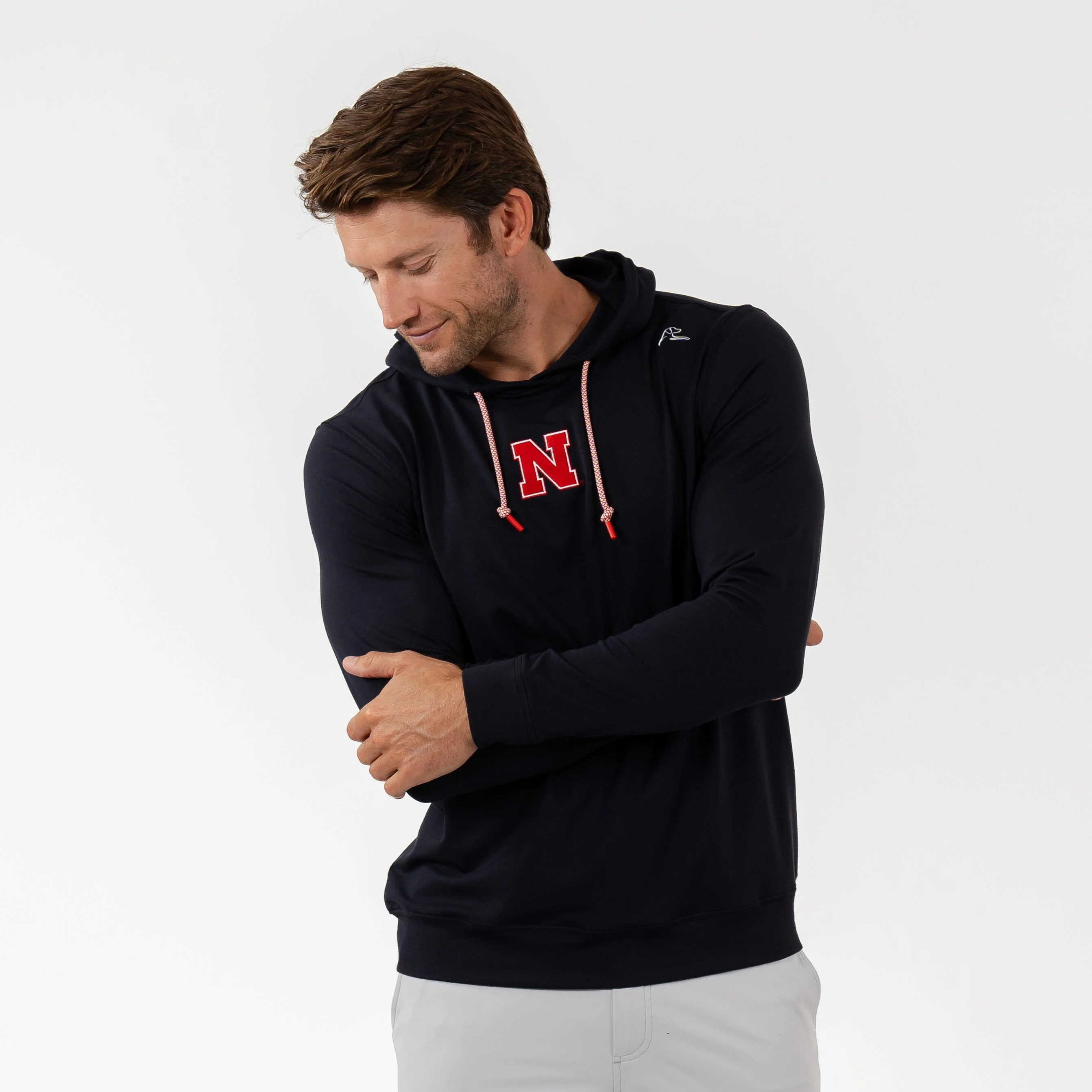 Hesi Collegiate Hoodie - Nebraska | Solid - Black - Nebraska - 1 - Image 4