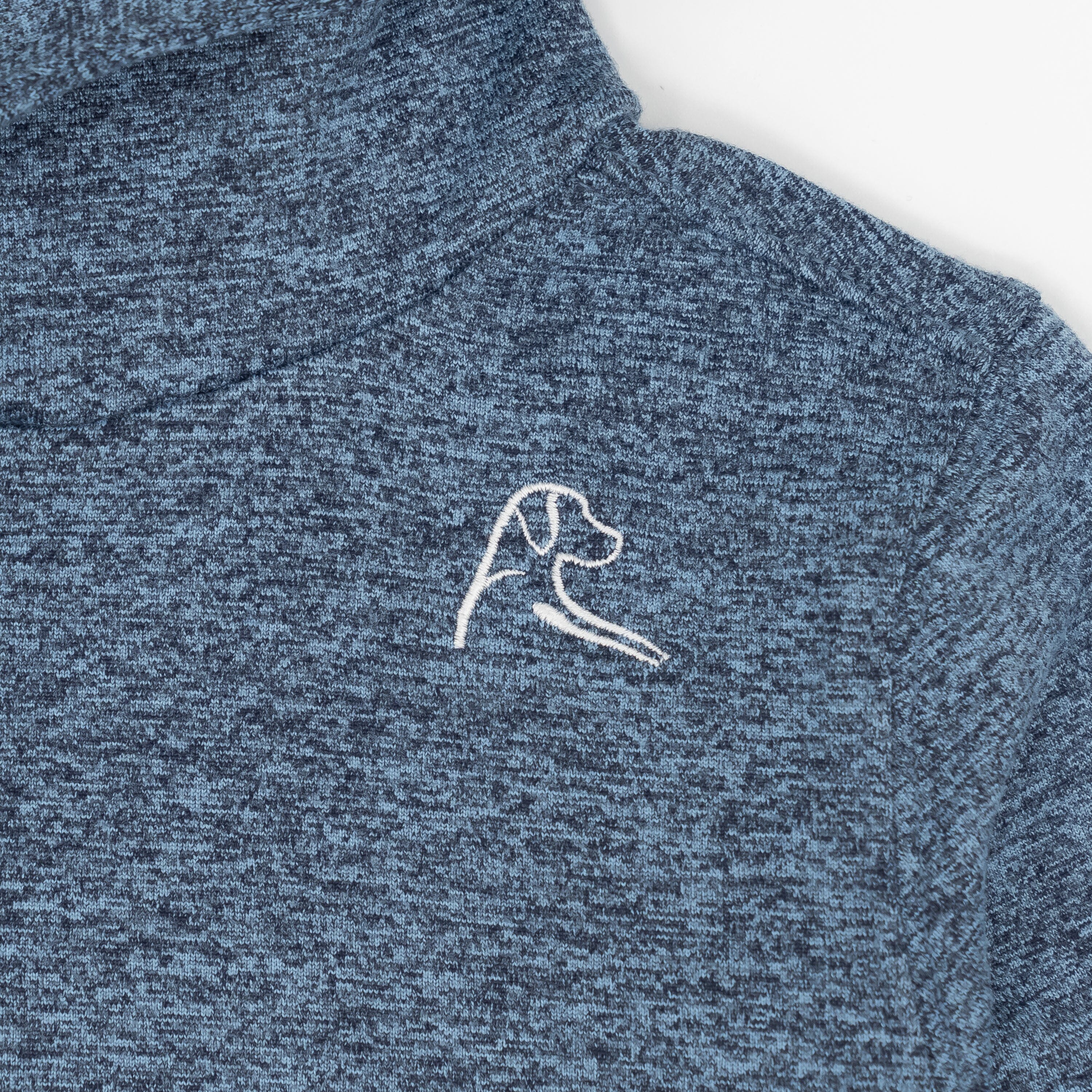 Lil' Hesi Performance Hoodie | Heather - Zone Blue/Fleet Navy - Image 3