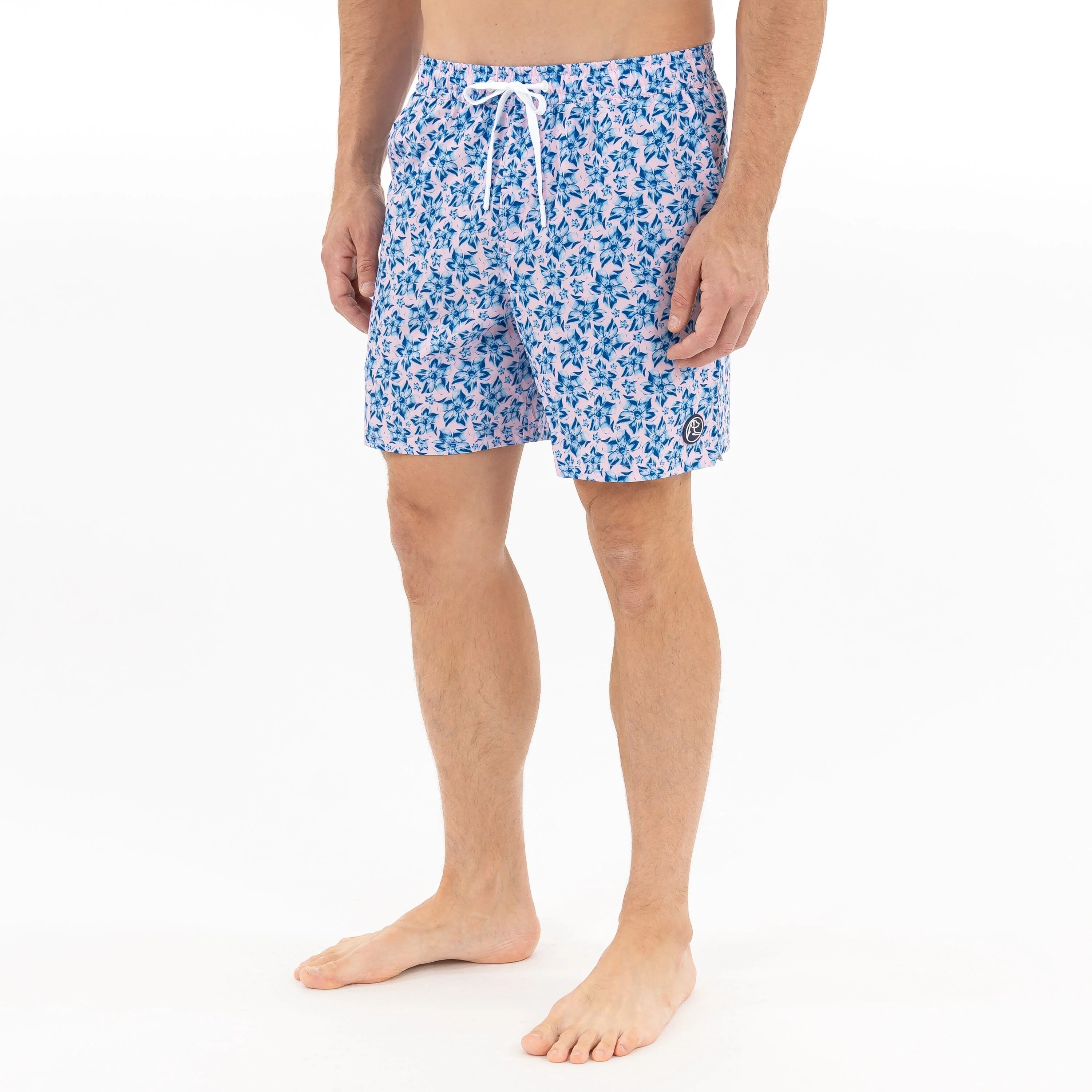Medley Swim Trunk | The O'ahu - Lotus Pink/Ocean Blue - Image 11