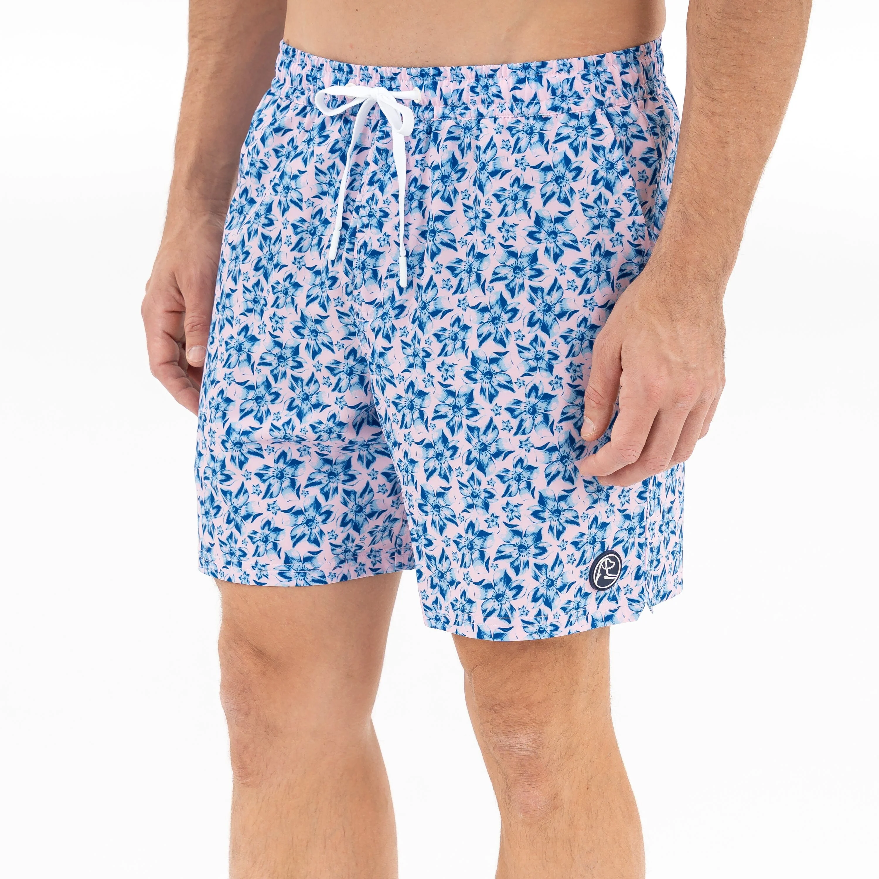 Medley Swim Trunk | The O'ahu - Lotus Pink/Ocean Blue - Image 2