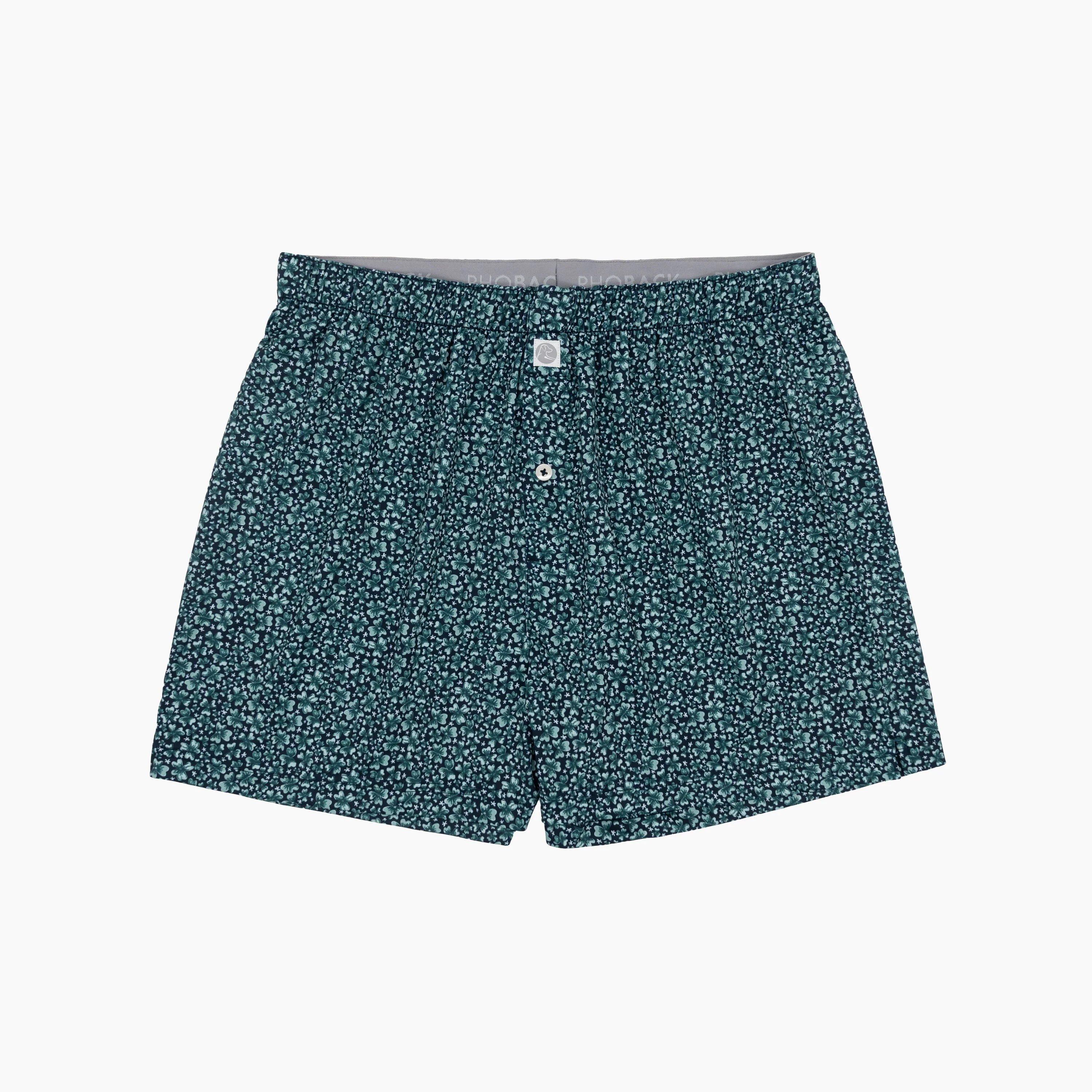 Breeze Performance Boxer | The Shamrock Floral - Fleet Navy/Emerald Green