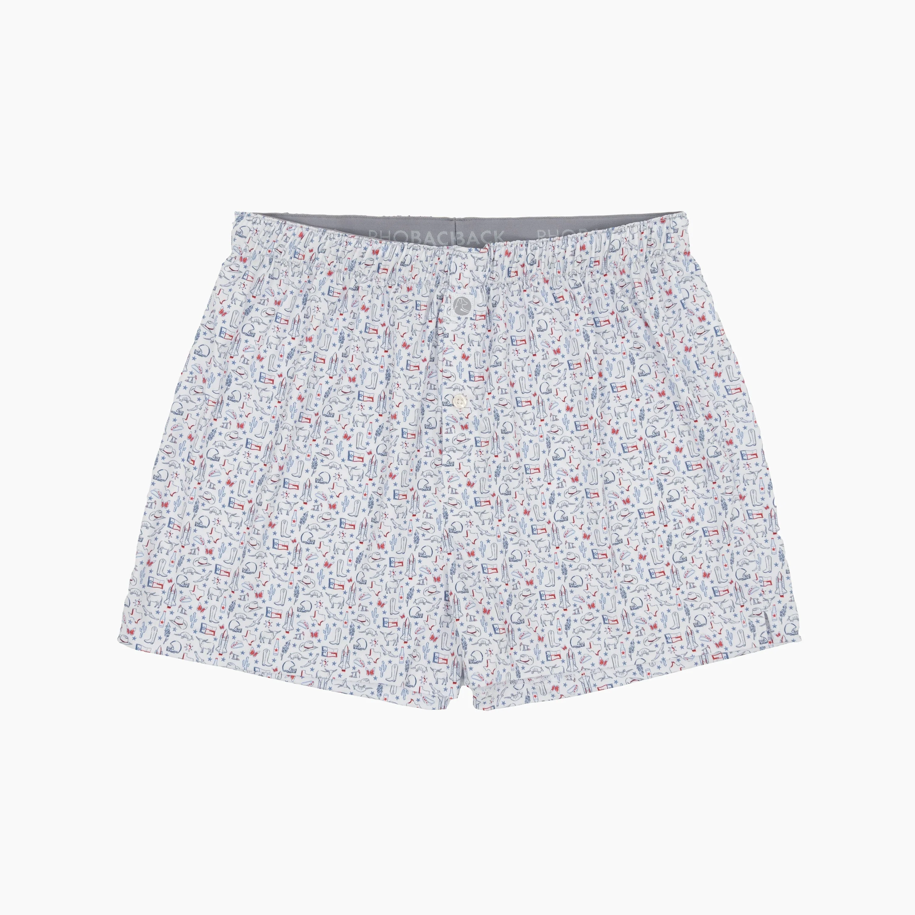 Breeze Performance Boxer | The Texan - White/Short Stop Blue