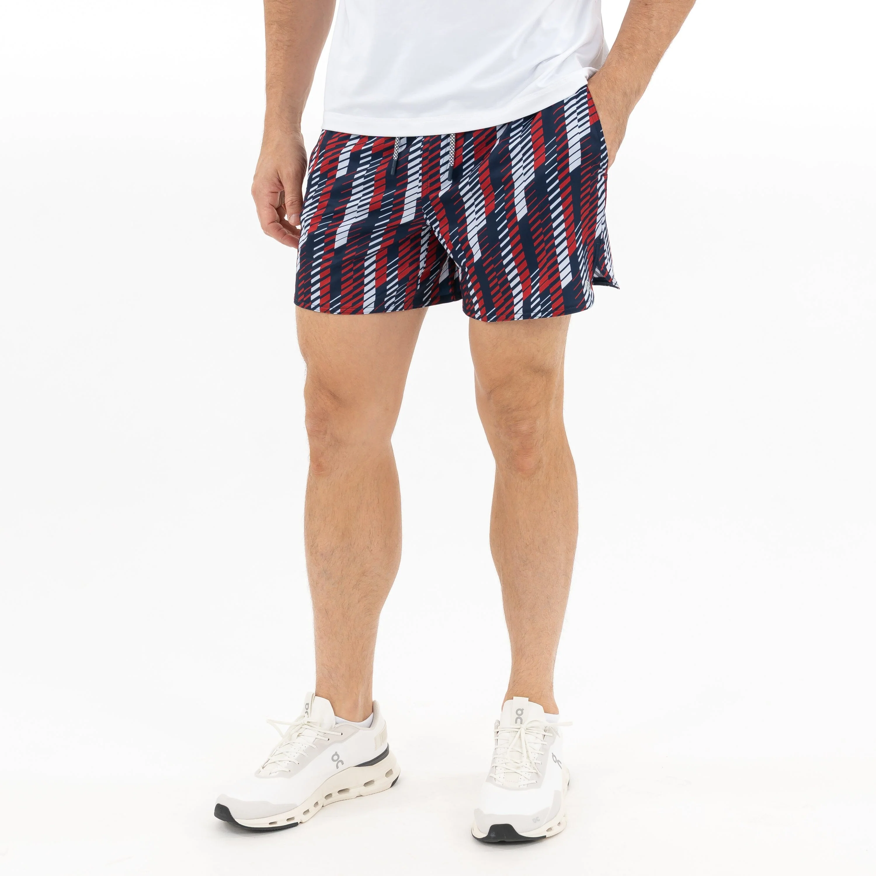 Grit Gym Short - 5" | The Strike - Fleet Navy/Cardinal Red - Image 11