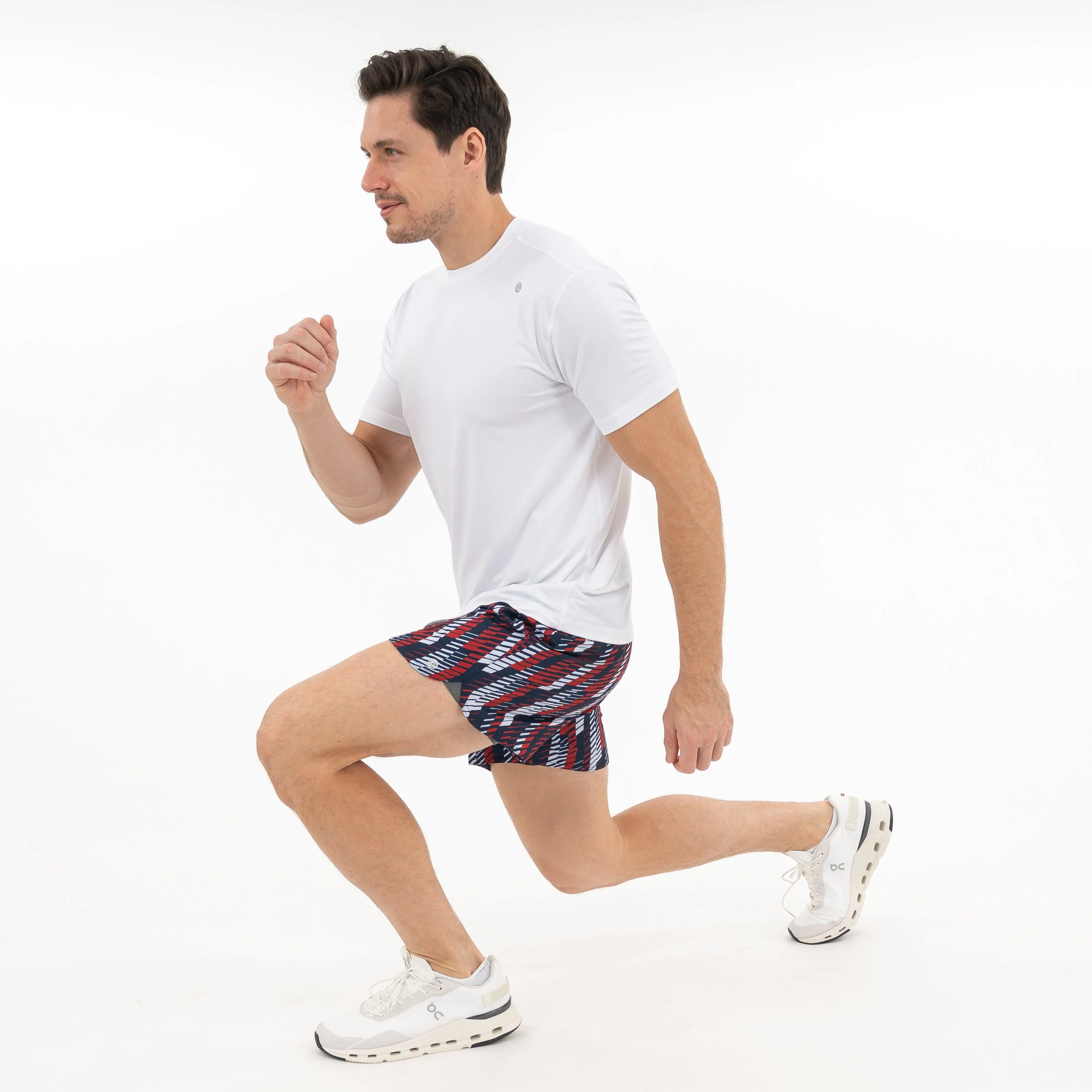 Grit Gym Short - 5" | The Strike - Fleet Navy/Cardinal Red - Image 2
