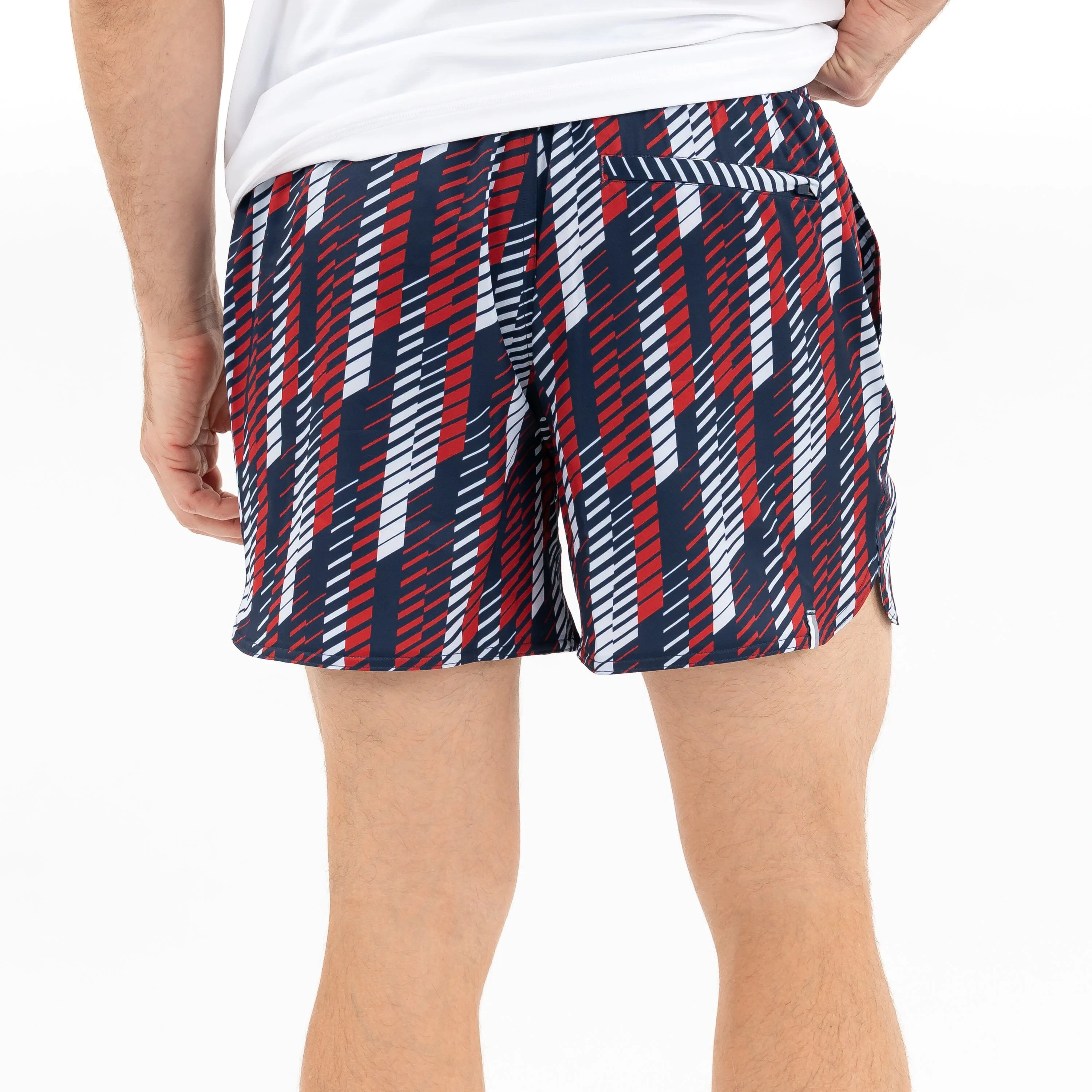 Grit Gym Short - 5" | The Strike - Fleet Navy/Cardinal Red - Image 3