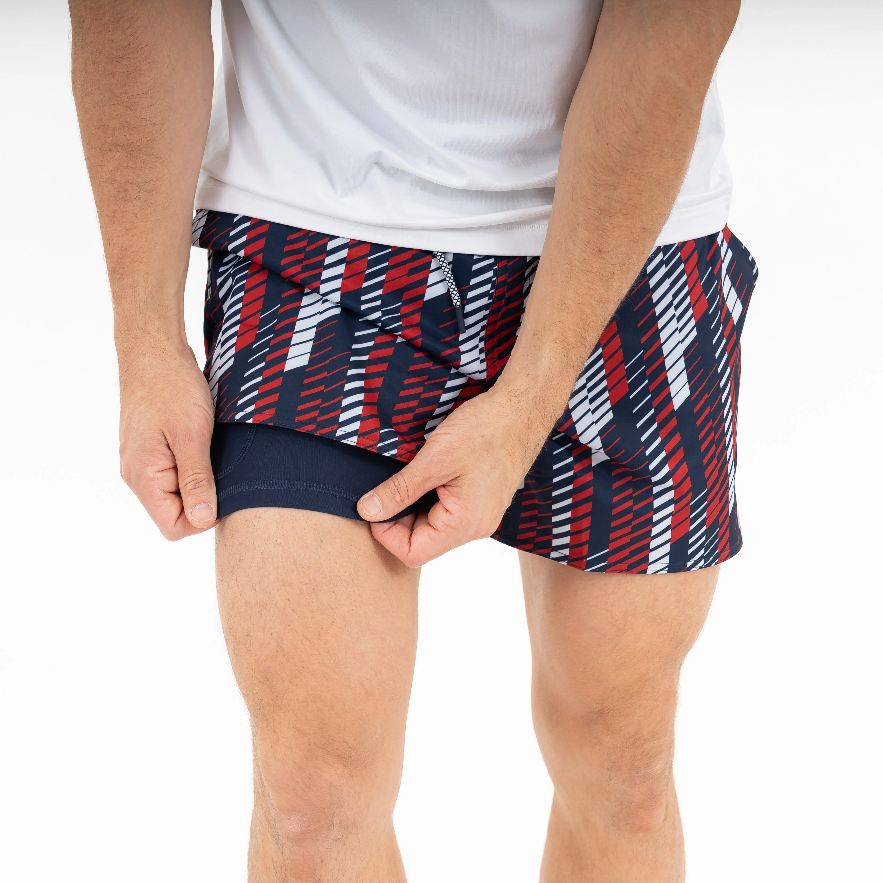 Grit Gym Short - 5" | The Strike - Fleet Navy/Cardinal Red - Image 4