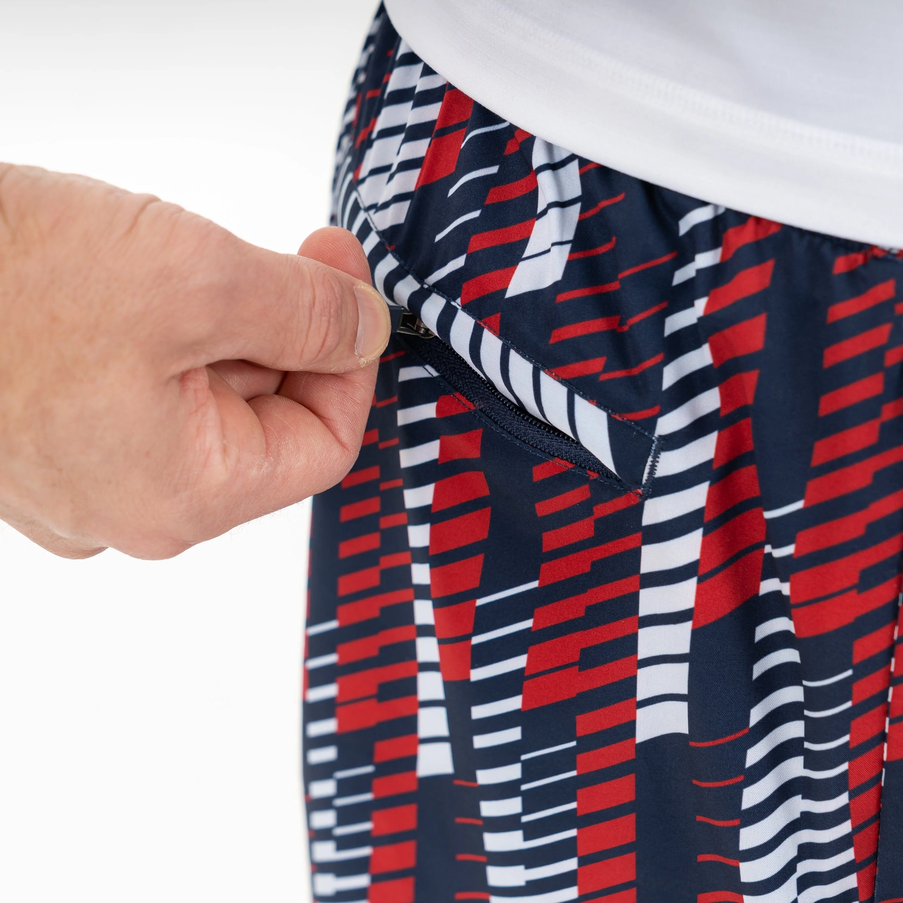 Grit Gym Short - 5" | The Strike - Fleet Navy/Cardinal Red - Image 6