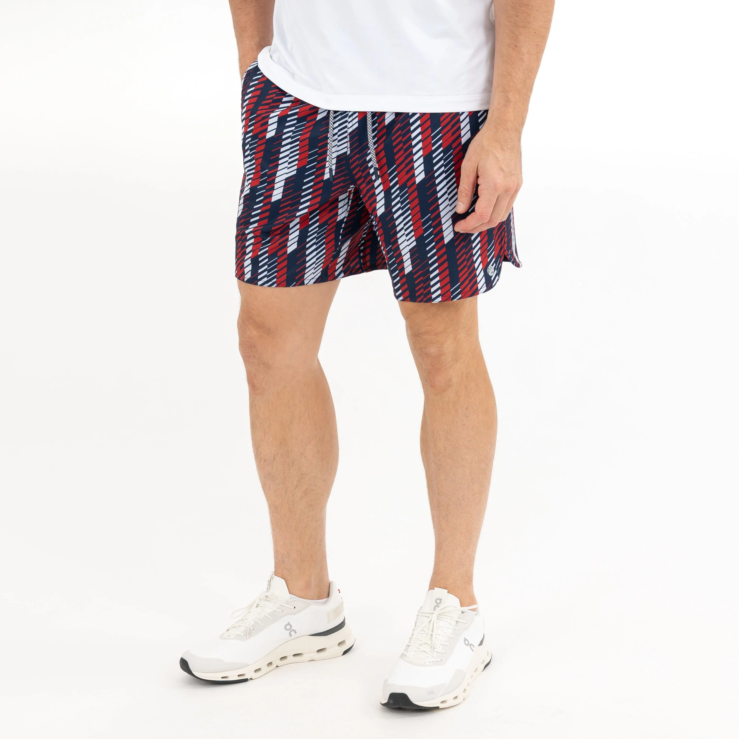 Grit Gym Short - 7" | The Strike - Fleet Navy/Cardinal Red - Image 10