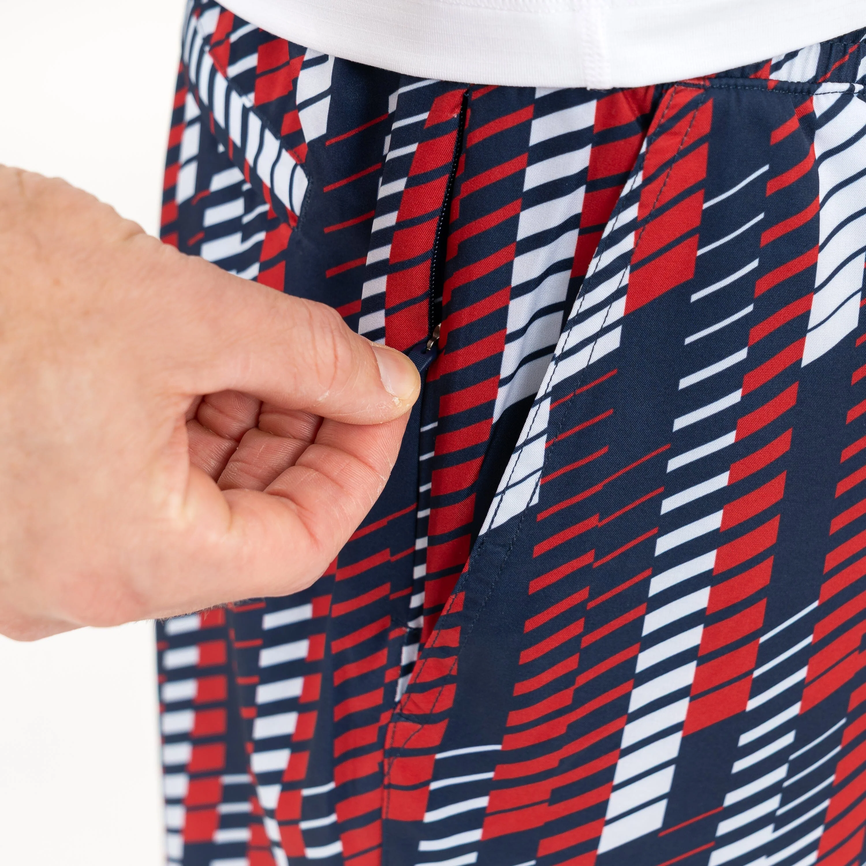 Grit Gym Short - 7" | The Strike - Fleet Navy/Cardinal Red - Image 6