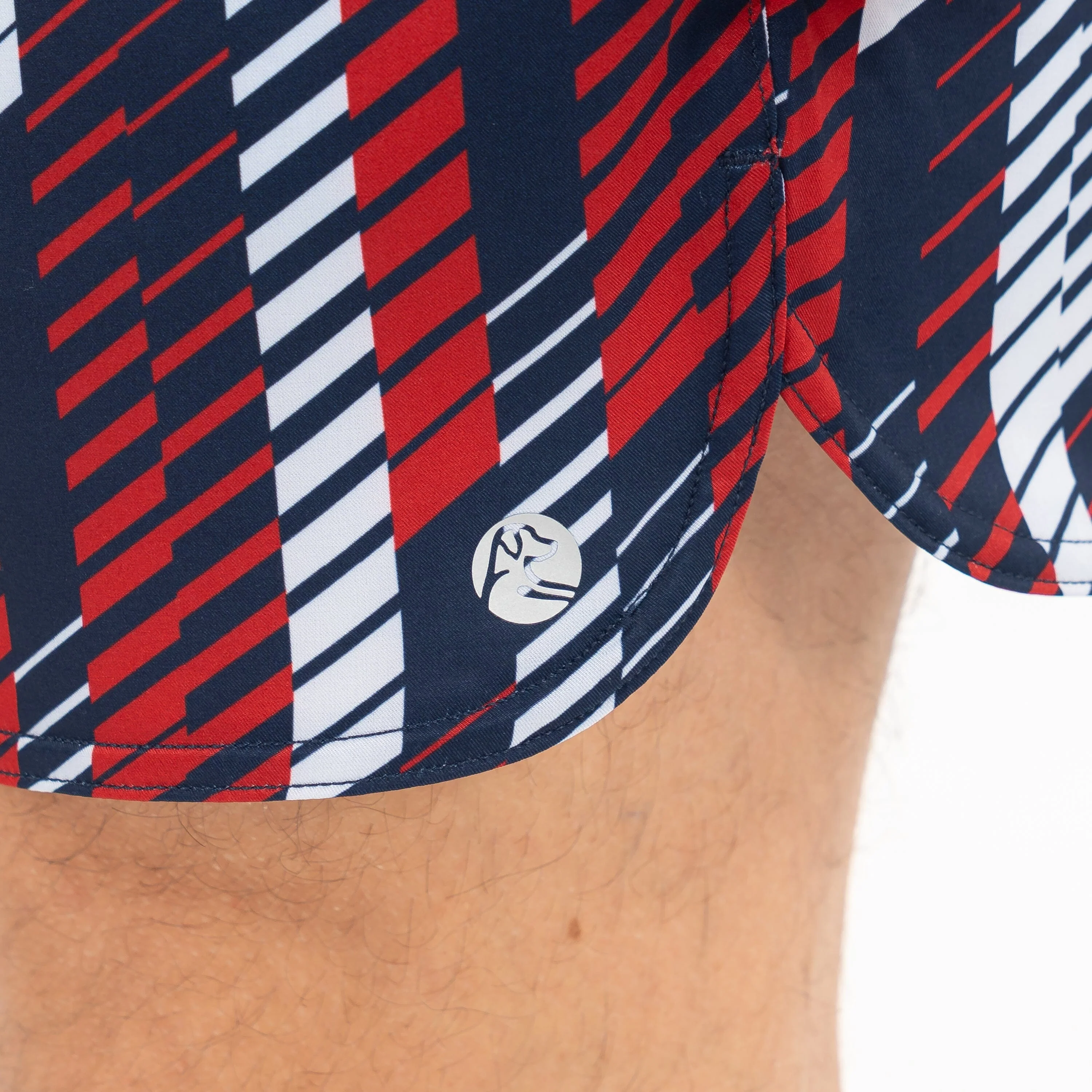 Grit Gym Short - 7" | The Strike - Fleet Navy/Cardinal Red - Image 7