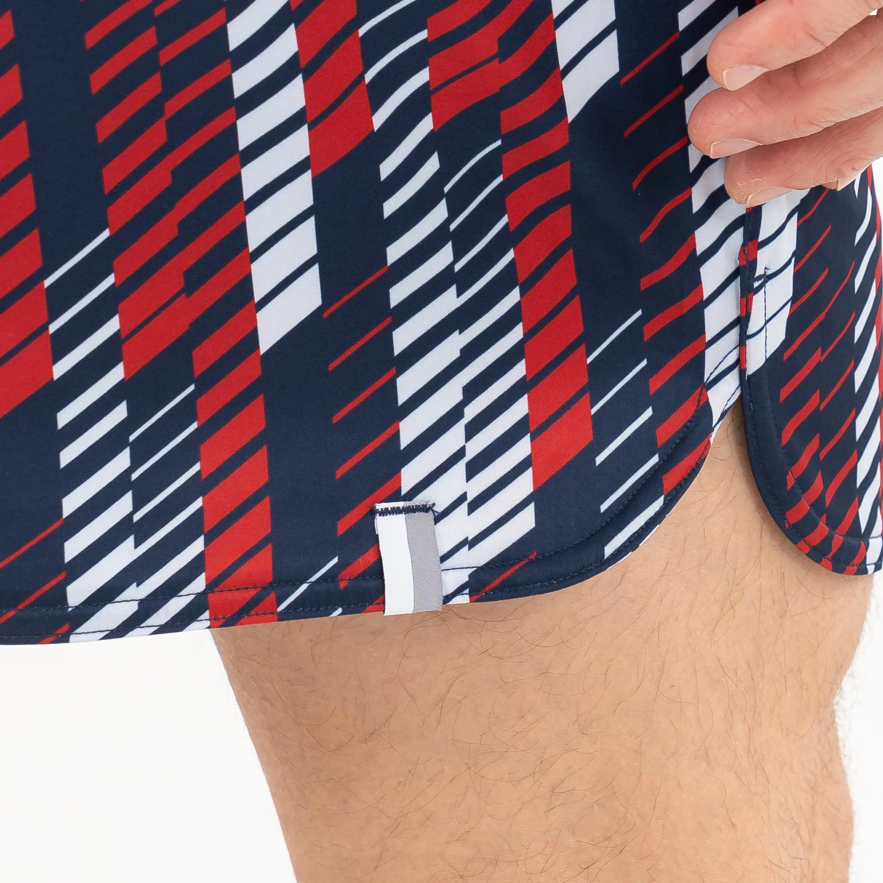 Grit Gym Short - 7" | The Strike - Fleet Navy/Cardinal Red - Image 8