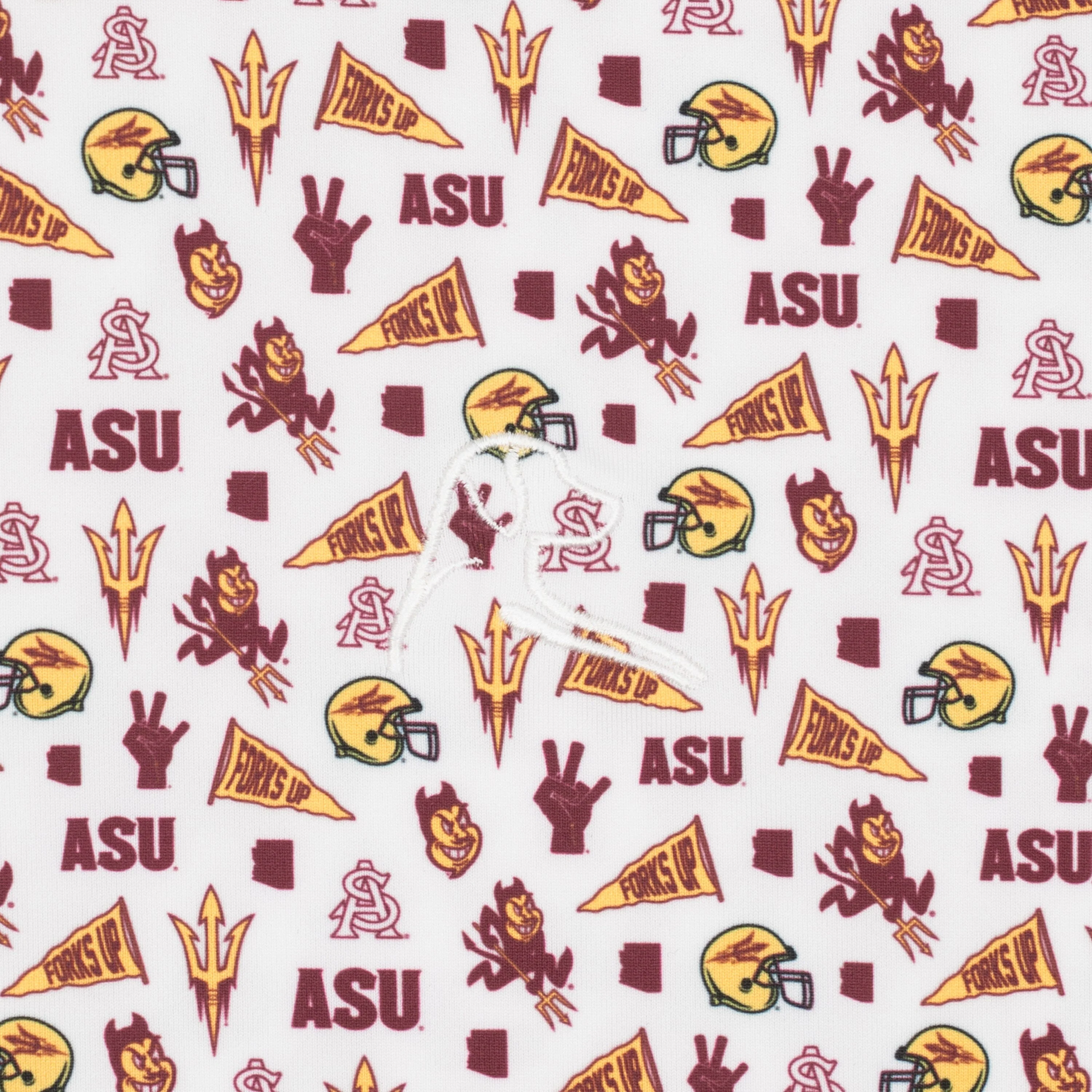 The Arizona State Gameday | Collegiate Polo | The Arizona State Gameday - White/Garnet Red - Image 3