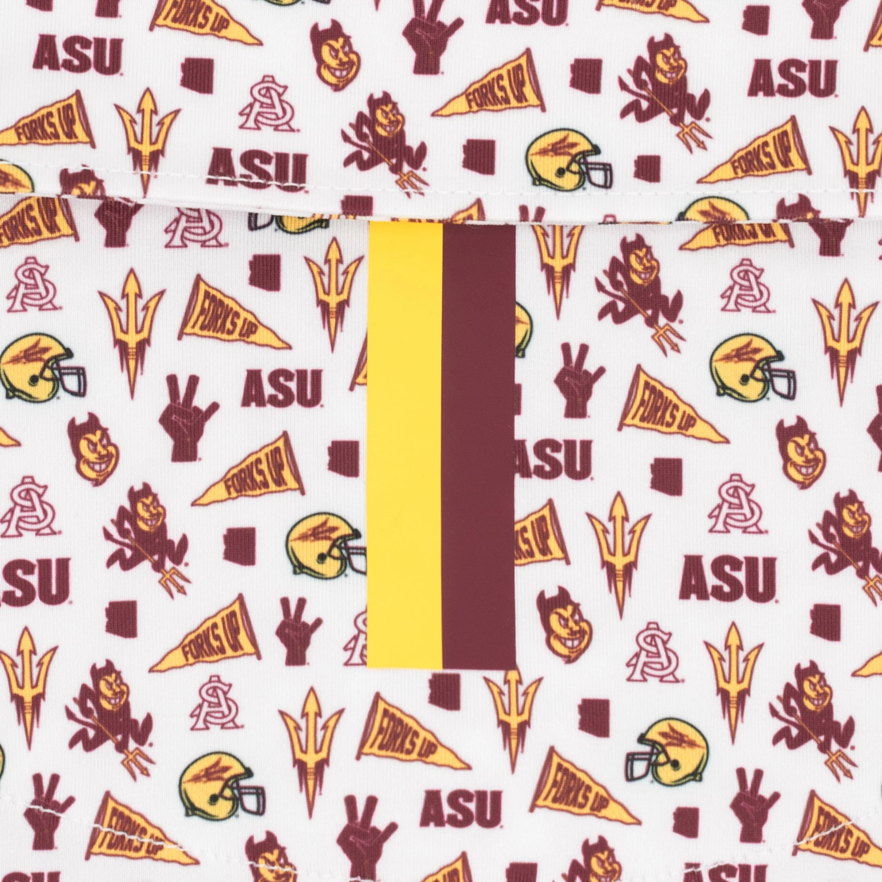 The Arizona State Gameday | Collegiate Polo | The Arizona State Gameday - White/Garnet Red - Image 4