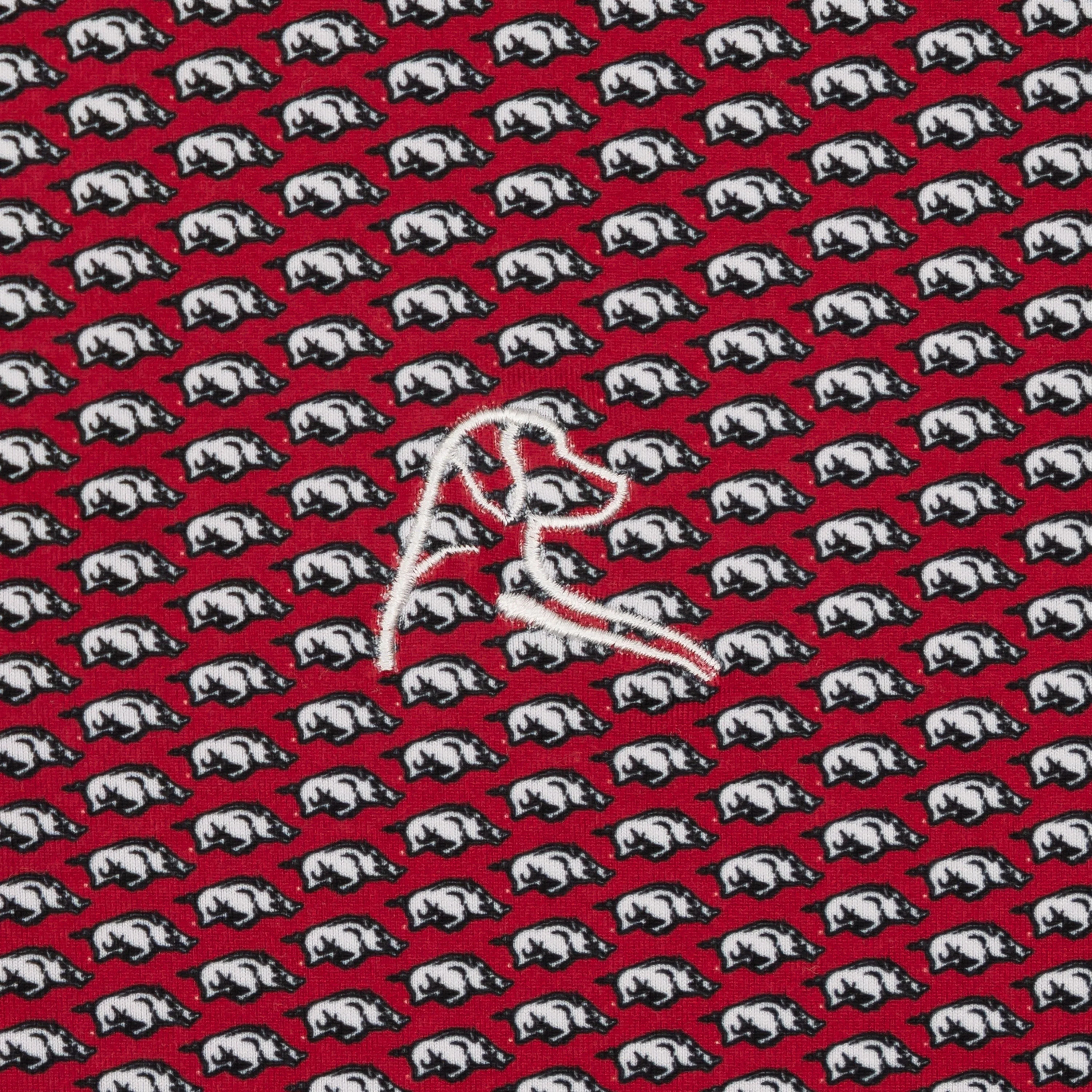 The Arkansas Wooo Pig® | Collegiate Polo | The Arkansas Wooo Pig® - Carmine Red/White - Image 3