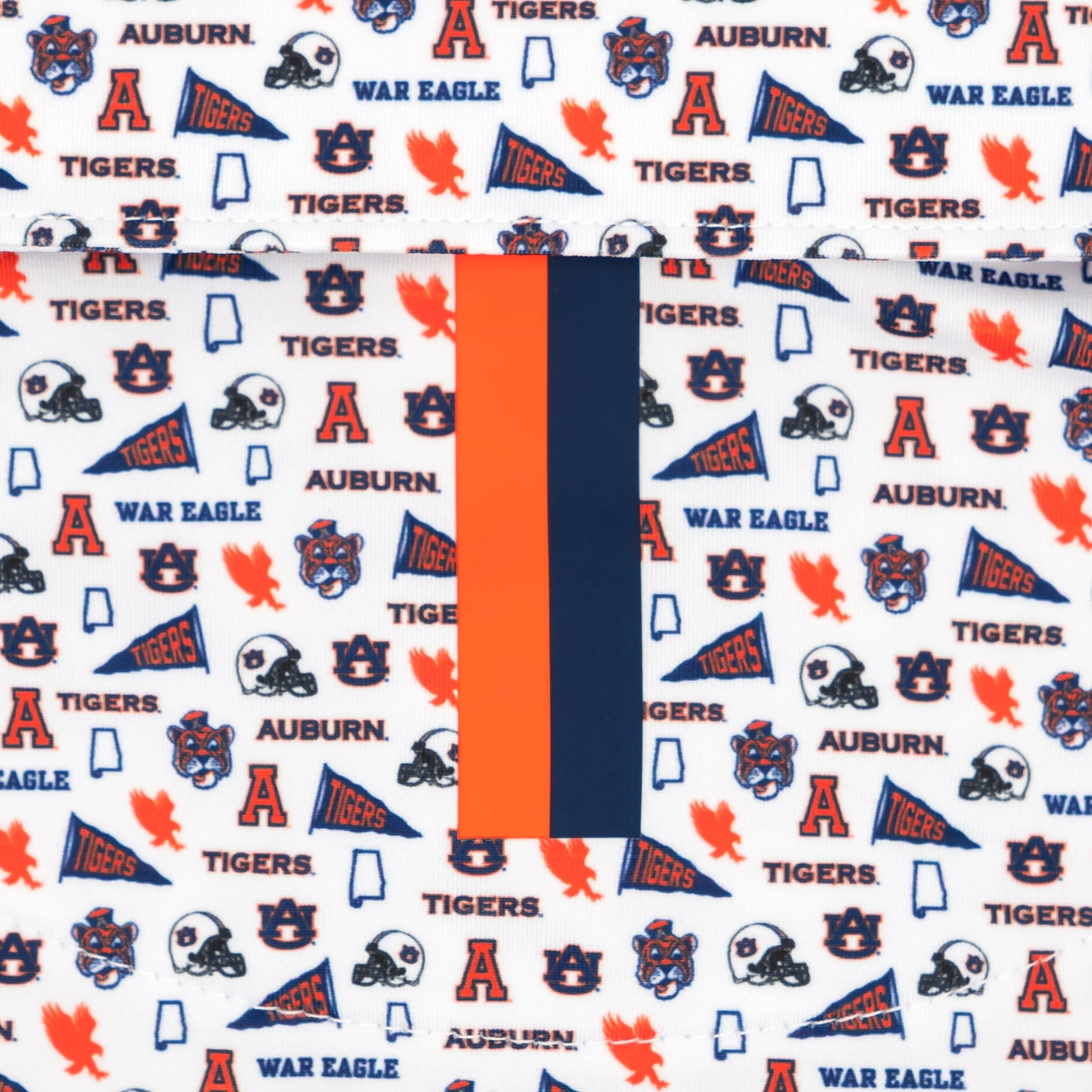 The Auburn Gameday | Collegiate Polo | The Auburn Gameday - White/Dock Blue - Image 4