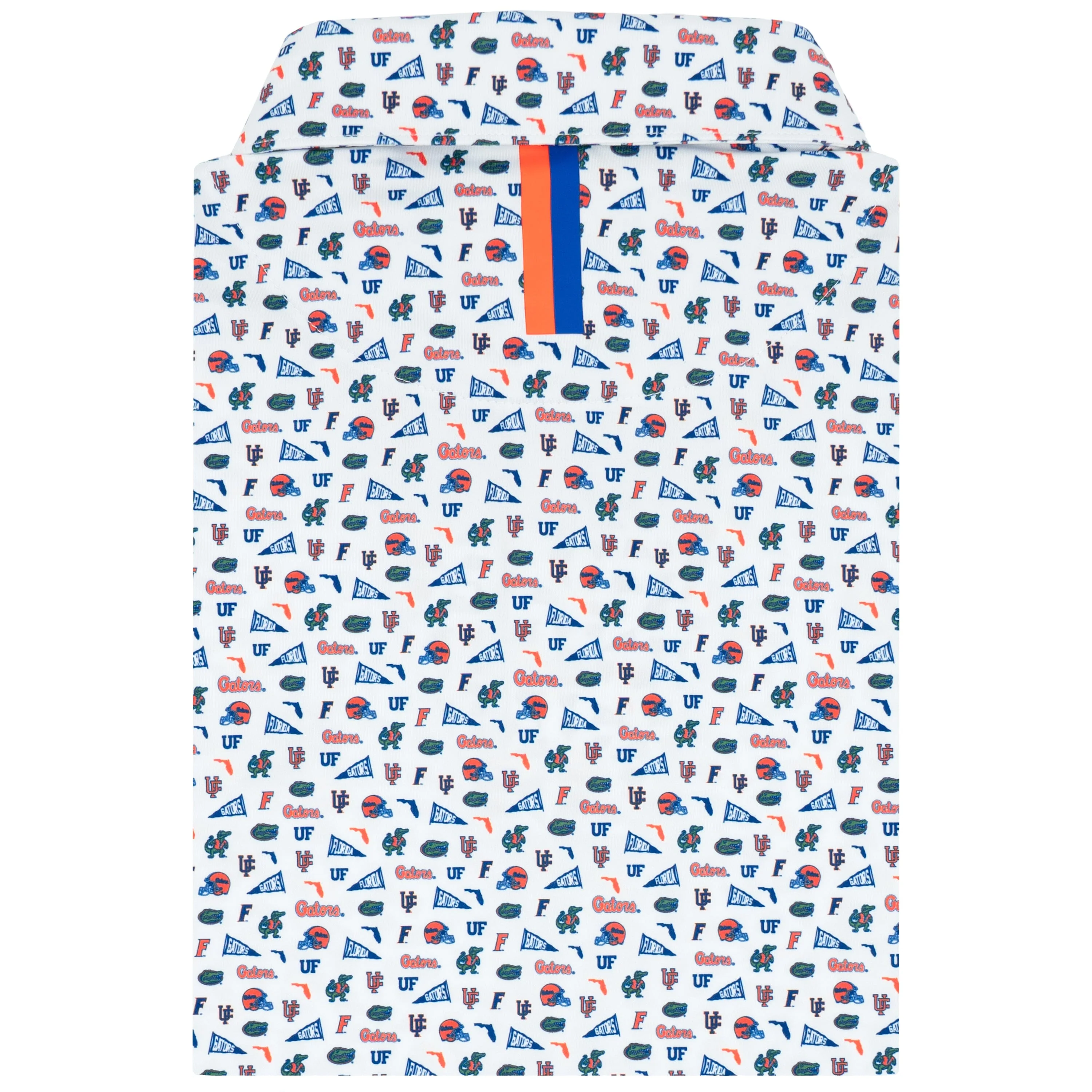 The Florida Gameday | Collegiate Polo | The Florida Gameday - White/Ocean Blue - Image 2