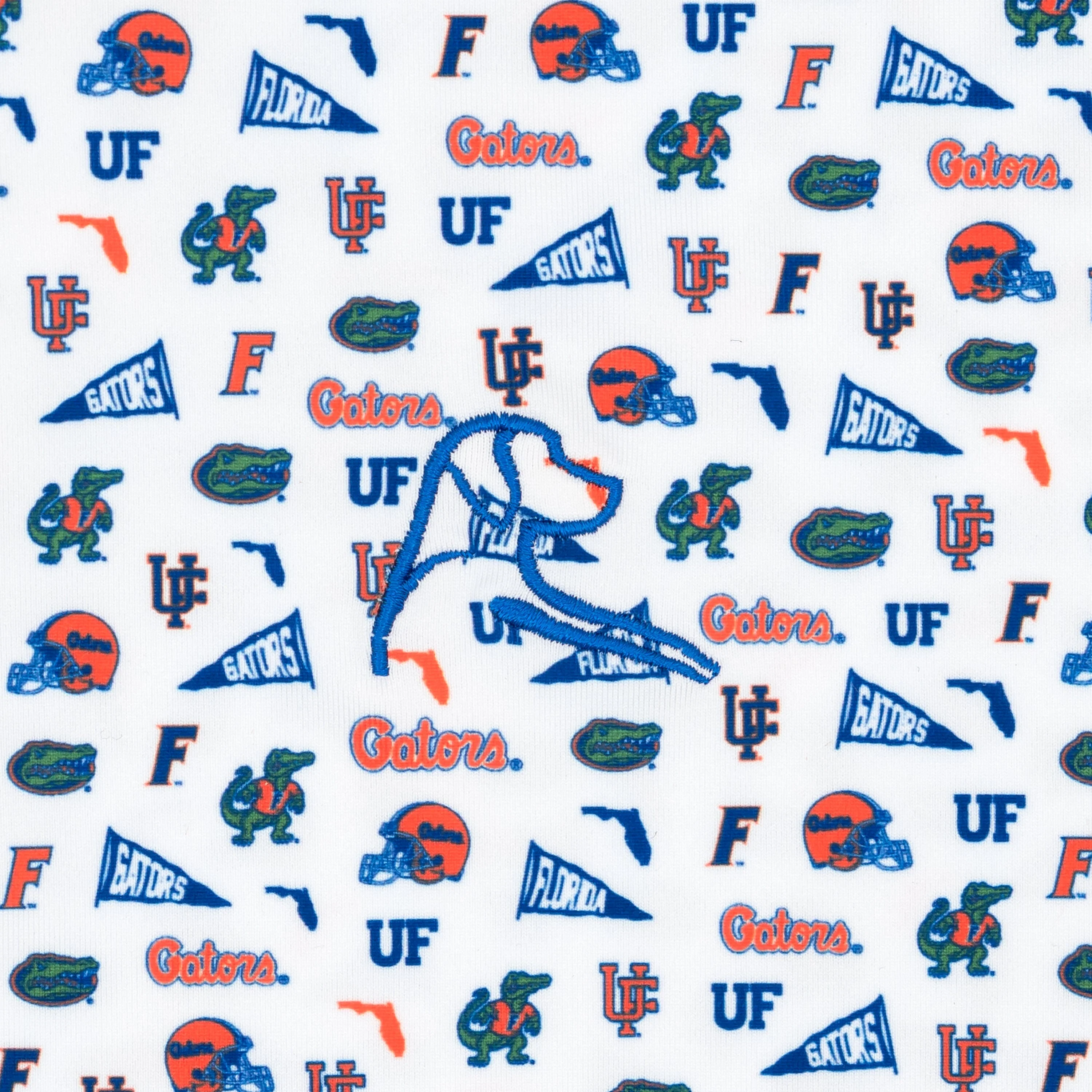 The Florida Gameday | Collegiate Polo | The Florida Gameday - White/Ocean Blue - Image 3