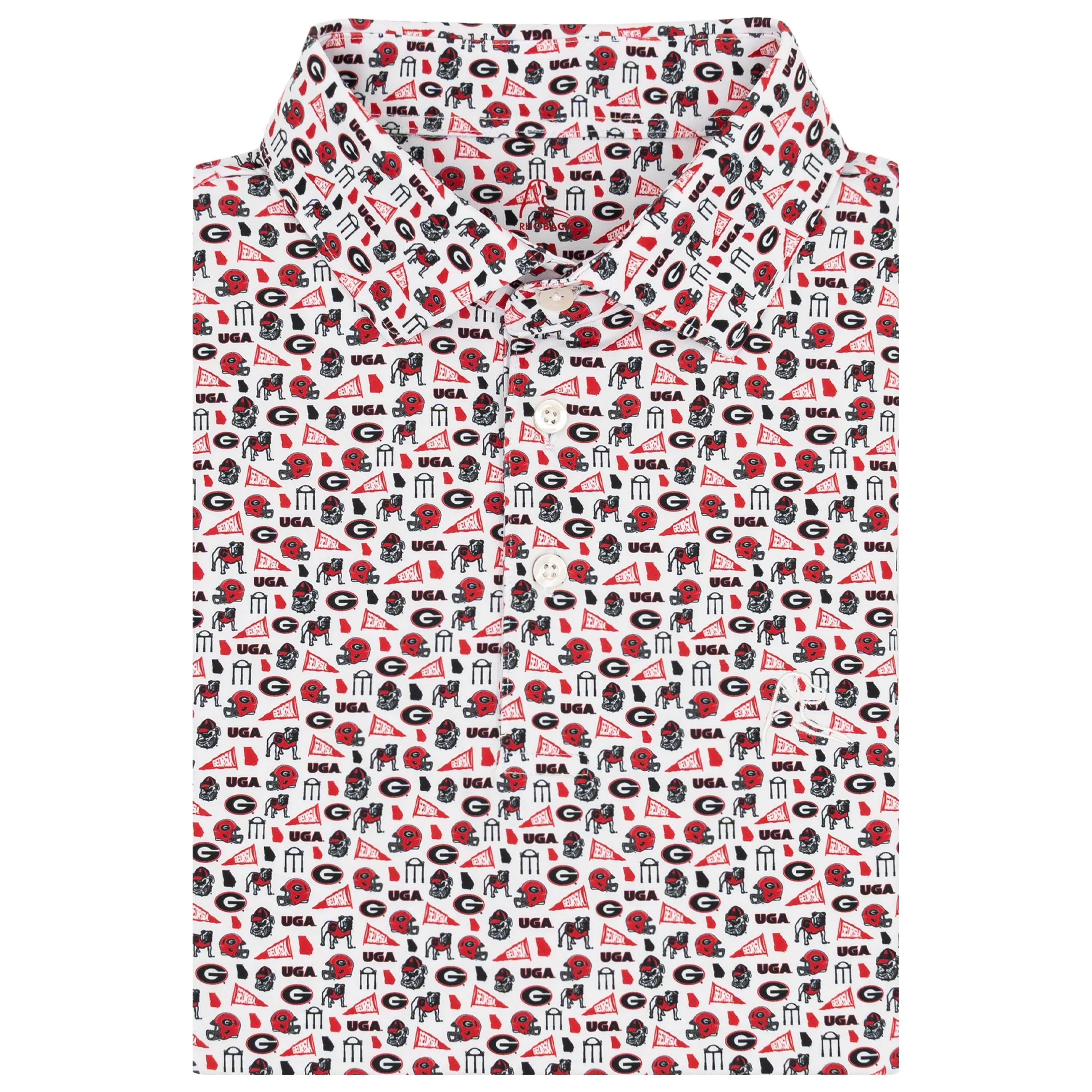The Georgia Gameday | Collegiate Polo | The Georgia Gameday - White/Roar Red