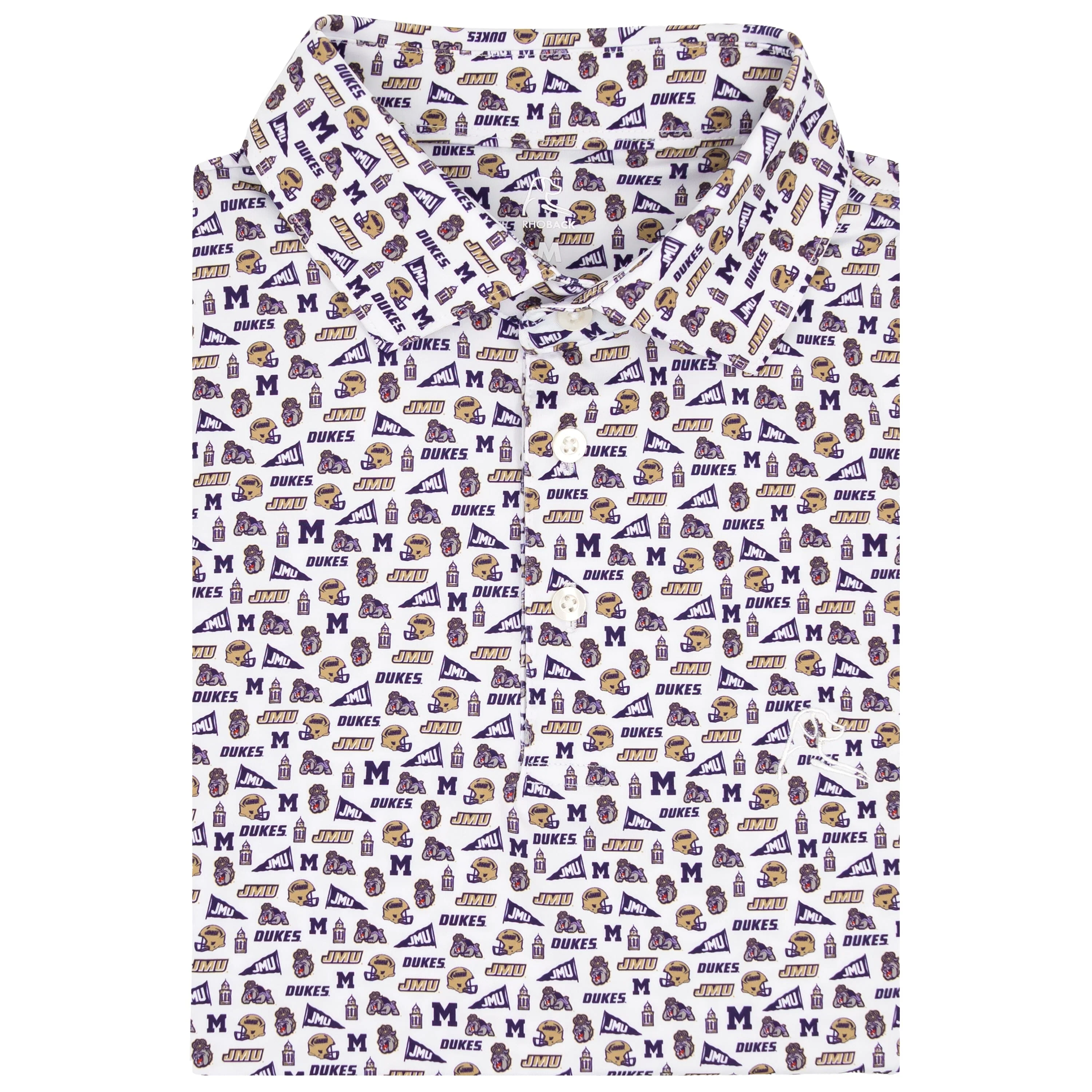 The James Madison Gameday | Collegiate Polo | The James Madison Gameday - White/Dark Violet