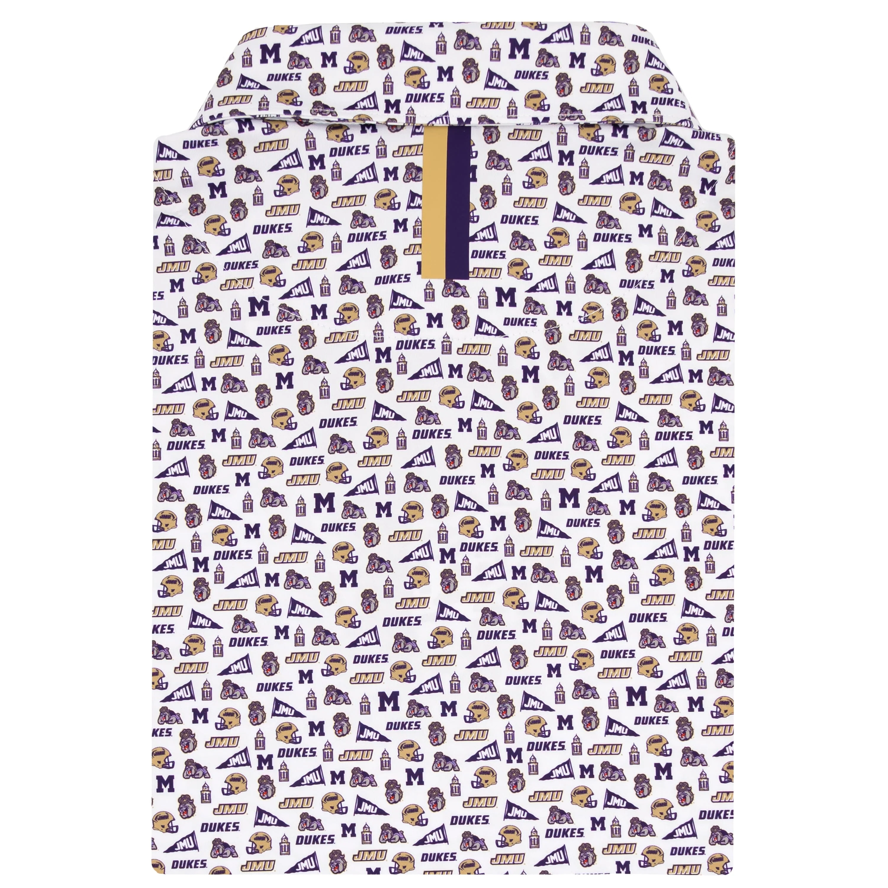 The James Madison Gameday | Collegiate Polo | The James Madison Gameday - White/Dark Violet - Image 2