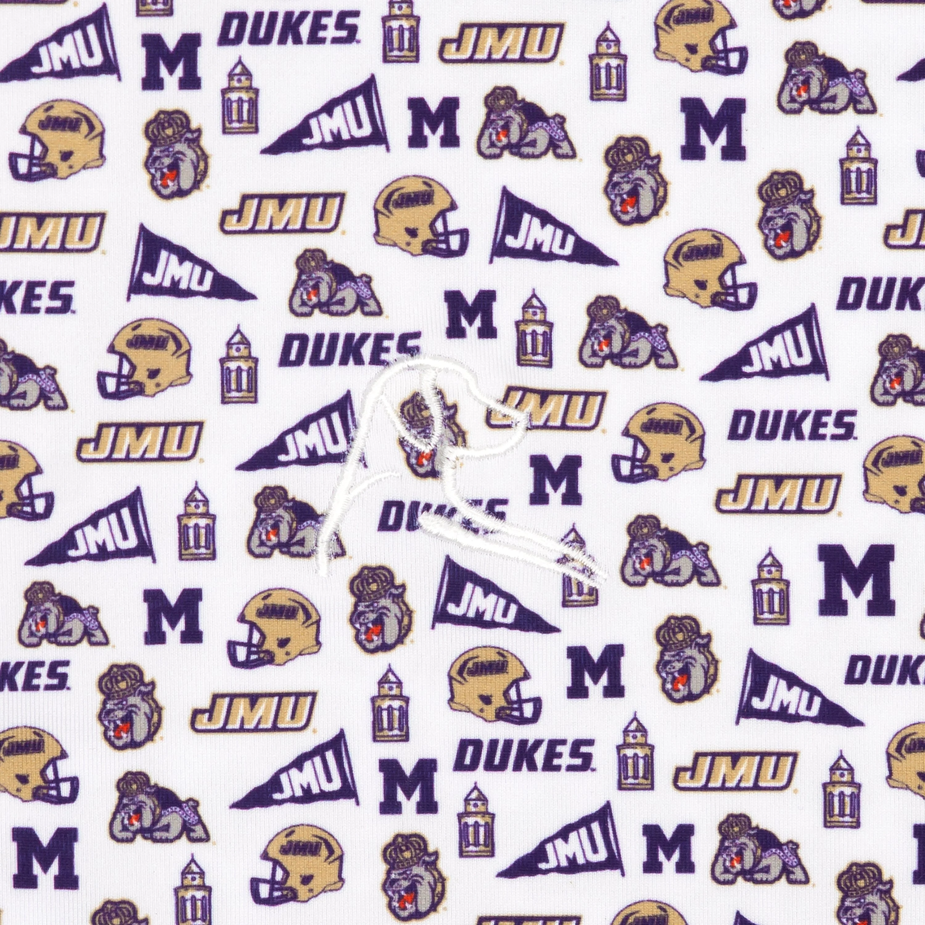 The James Madison Gameday | Collegiate Polo | The James Madison Gameday - White/Dark Violet - Image 3
