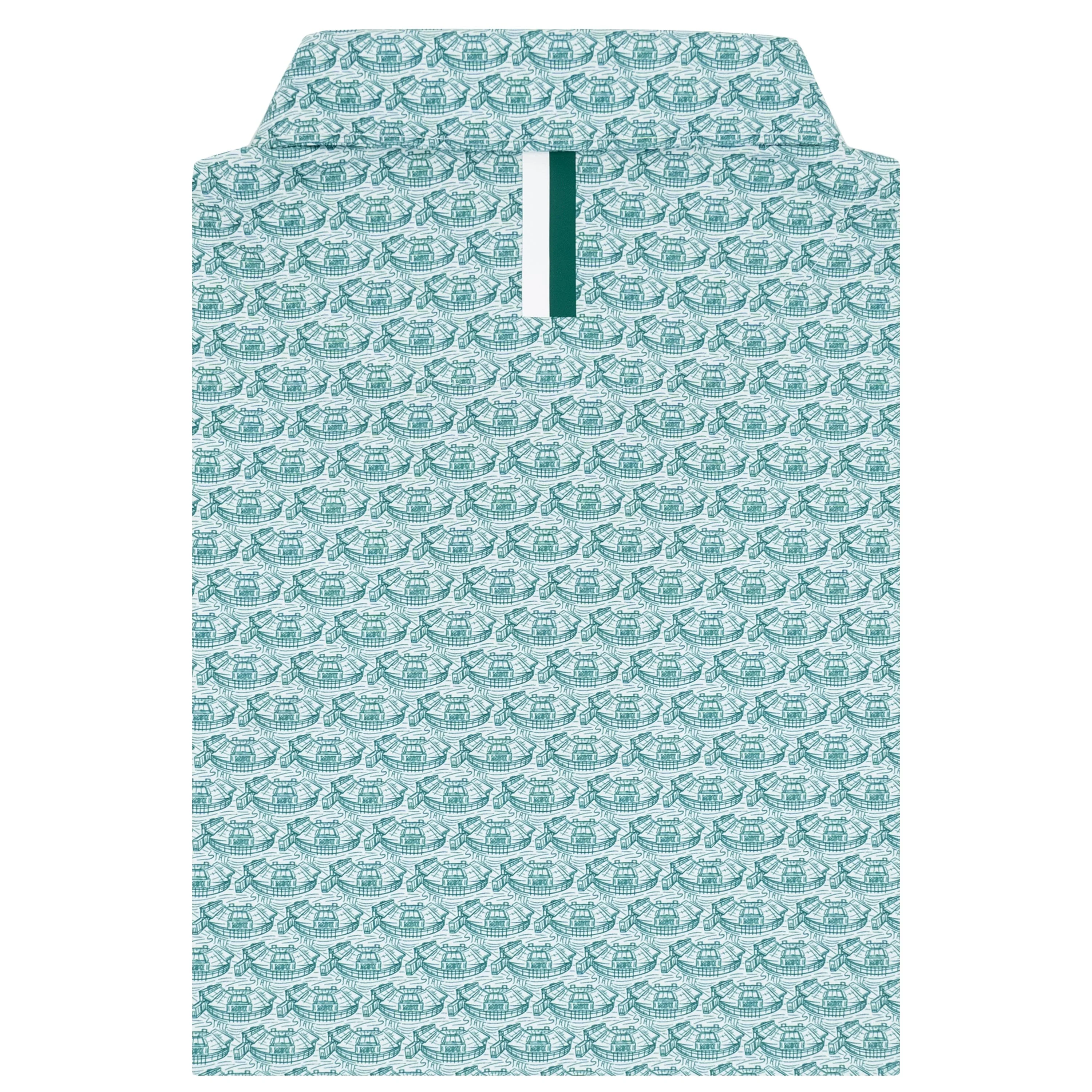The Michigan State Stadium | Collegiate Polo | The Michigan State Stadium - White/Forest Green - Image 2