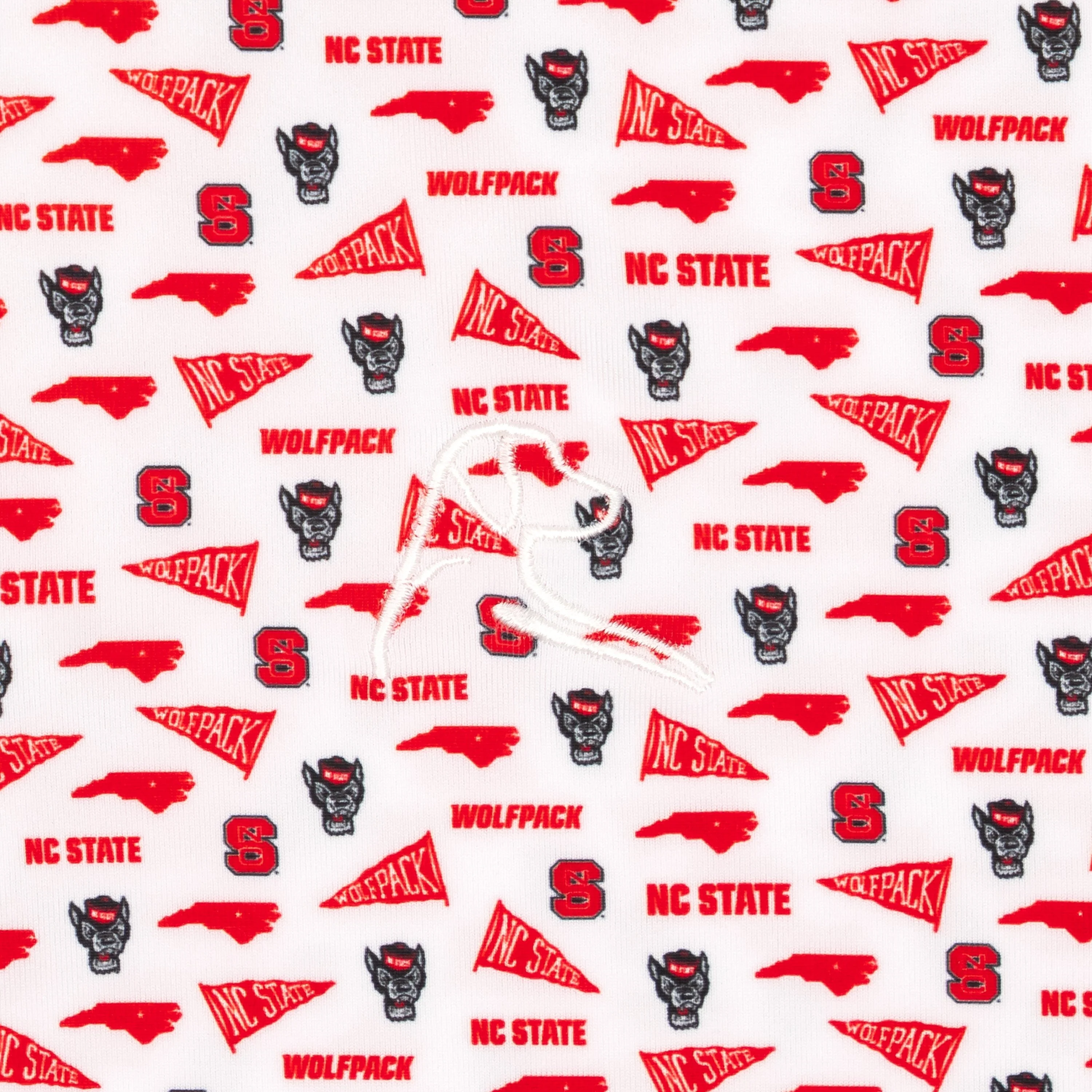 The NC State Gameday | Collegiate Polo | The NC State Gameday - White/Cherry Red - Image 3