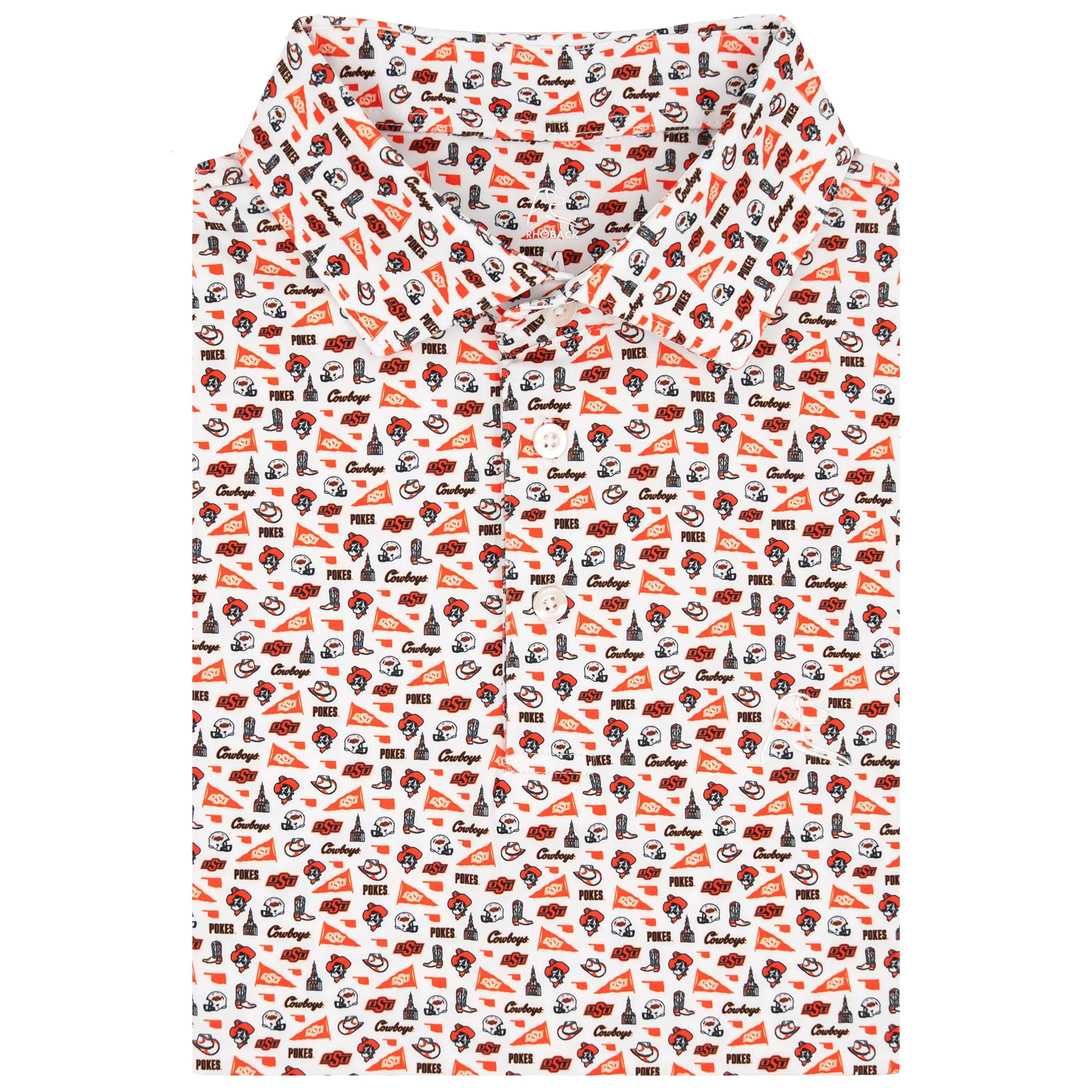 The Oklahoma State Gameday | Collegiate Polo | The Oklahoma State Gameday - White/Blaze Orange