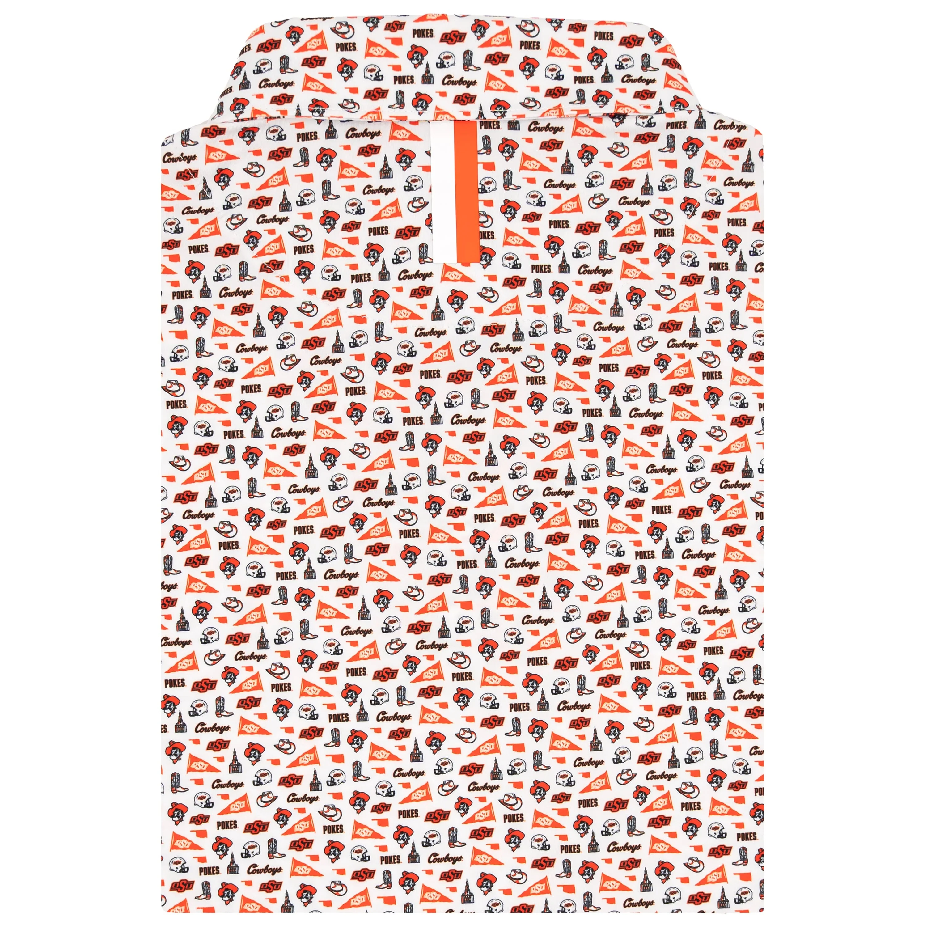The Oklahoma State Gameday | Collegiate Polo | The Oklahoma State Gameday - White/Blaze Orange - Image 2