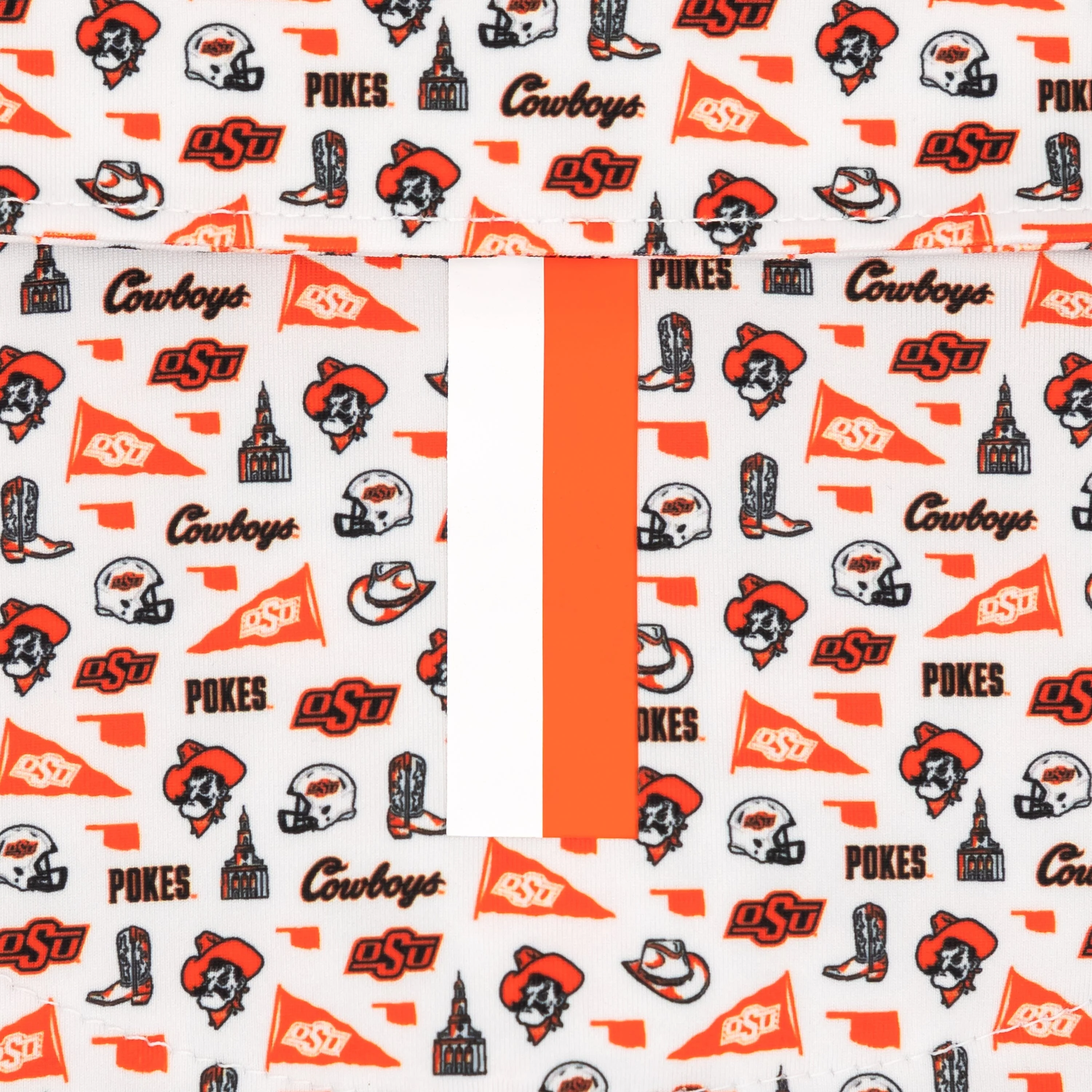 The Oklahoma State Gameday | Collegiate Polo | The Oklahoma State Gameday - White/Blaze Orange - Image 4