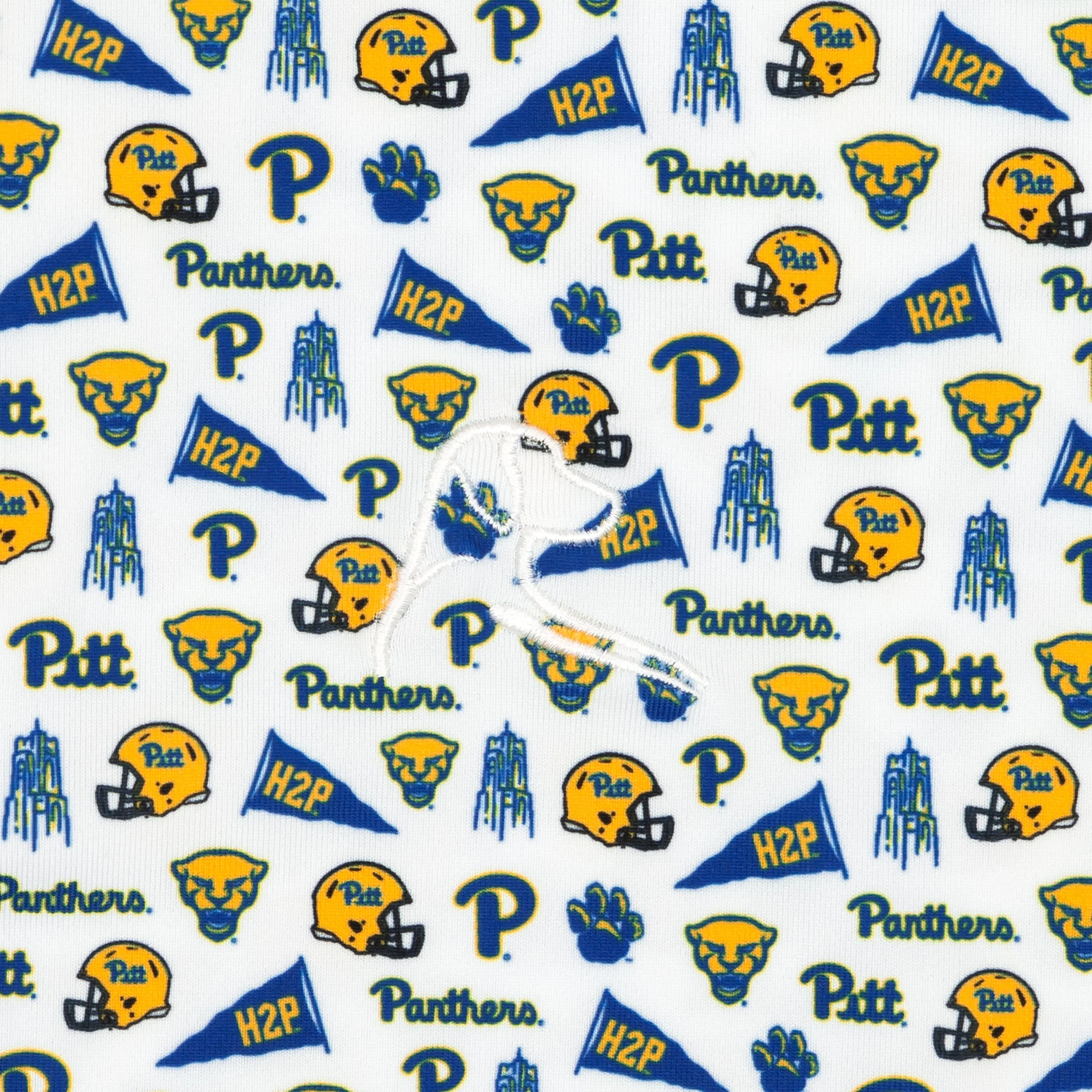 The Pitt Gameday | Collegiate Polo | The Pitt Gameday - White/Azure Blue - Image 3