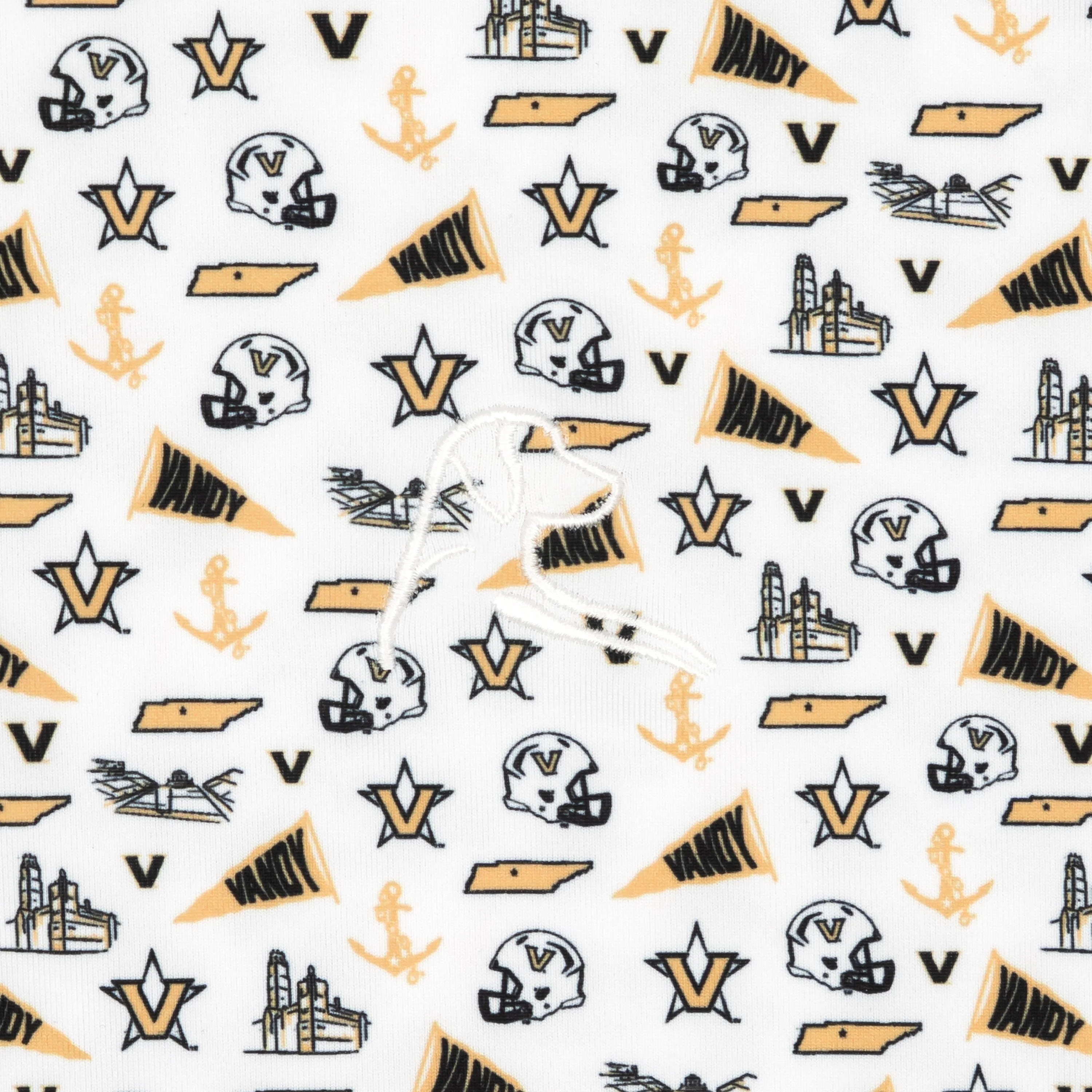 The Vanderbilt Gameday | Collegiate Polo | The Vanderbilt Gameday - White/Sierra Gold - Image 3